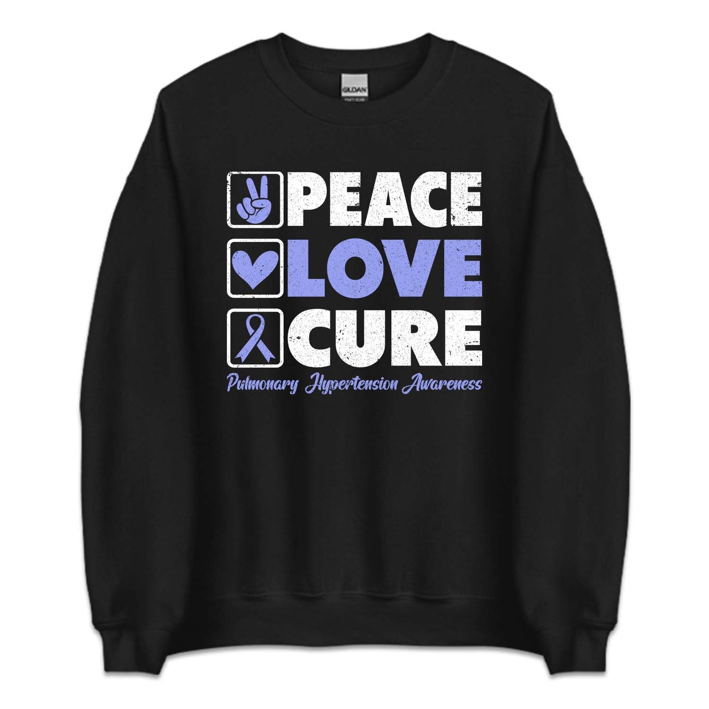 Pulmonary Hypertension Awareness Peace Love Cure | PRODUCT CODE: PCELVOURCE