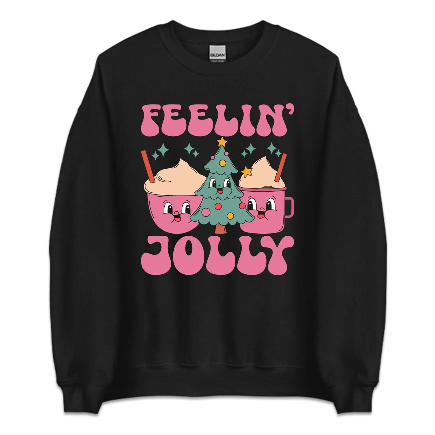Feelin' Jolly Pink Christmas Coffee Festive Xmas Holiday | PRODUCT CODE: FLNEJYLCFEMG