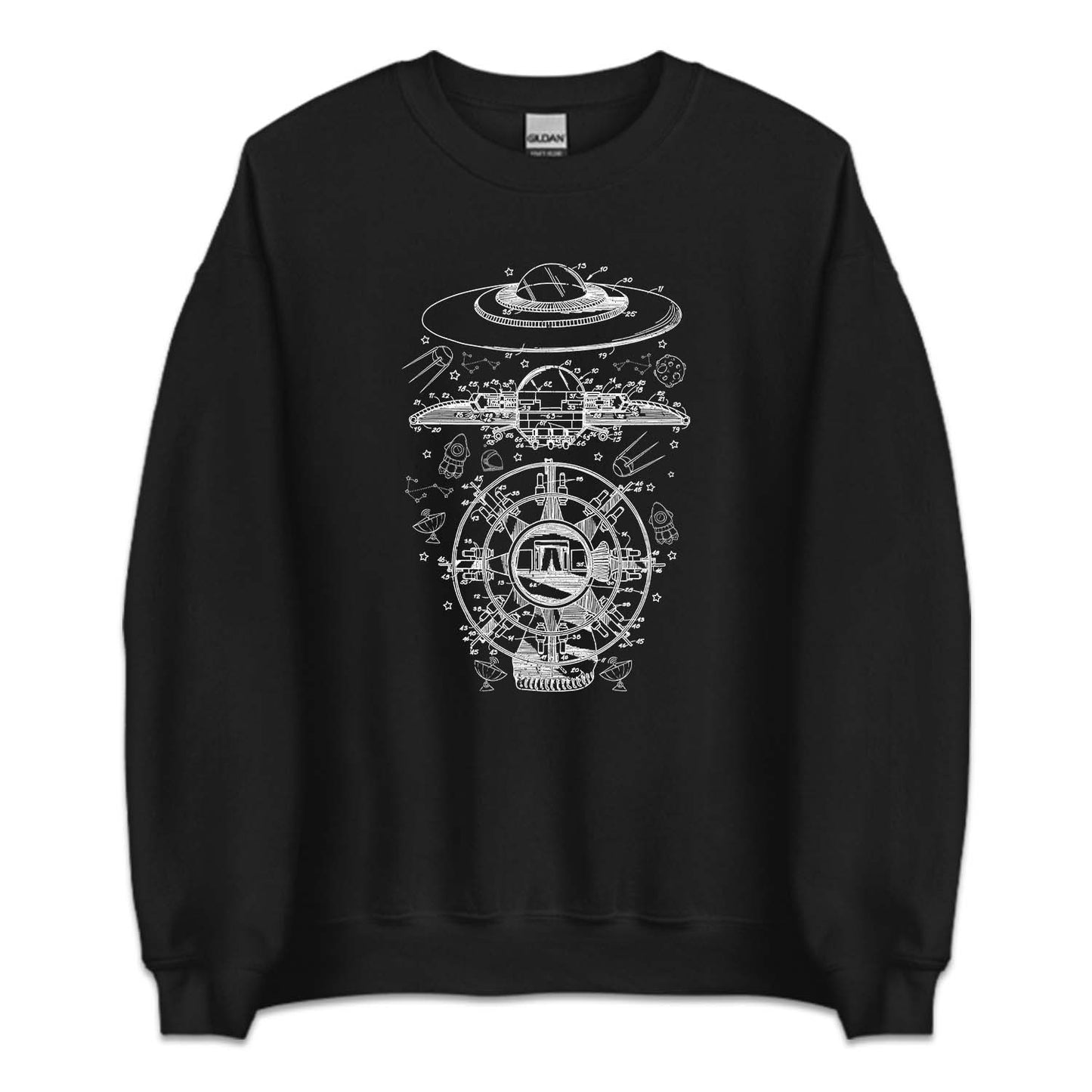 Area 51 UFO Flying Saucer Blueprint Alien Enthusiast | PRODUCT CODE: FLGYNSRBLP
