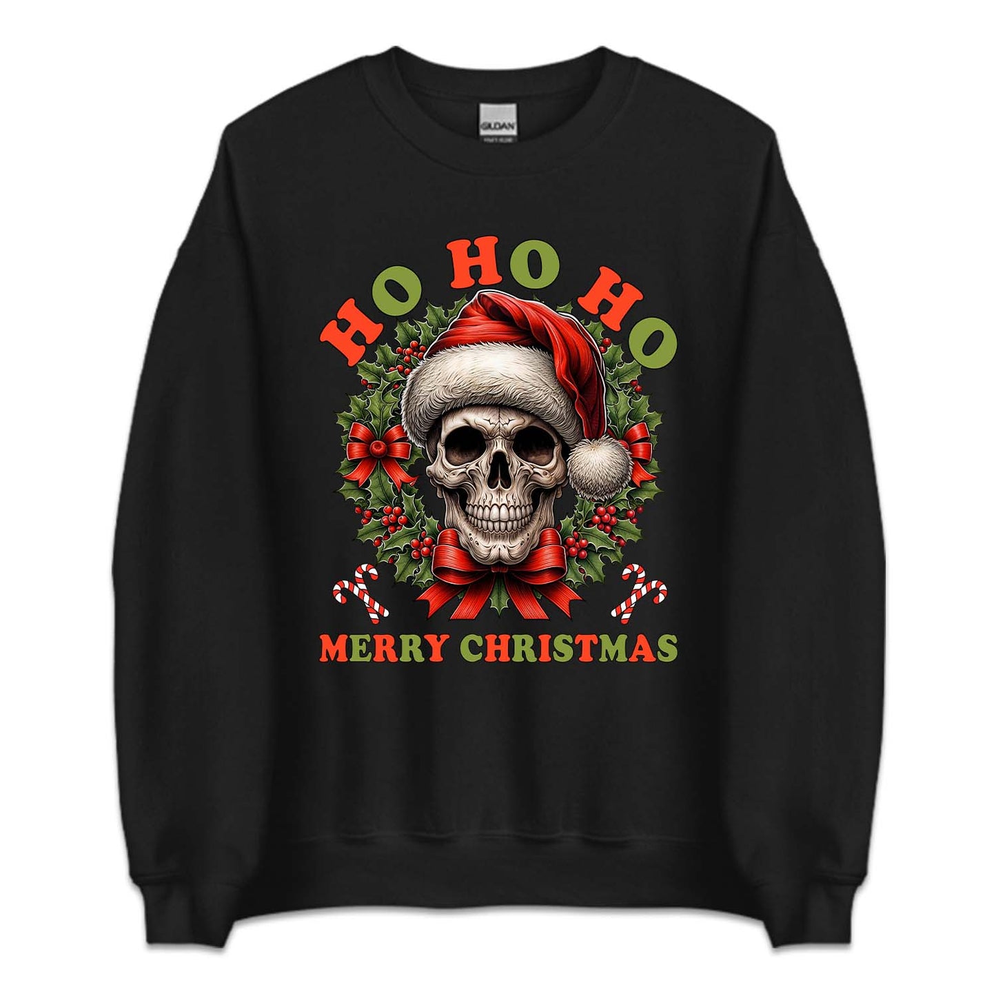 Ho Ho Ho Santa Skull Christmas Gothic Xmas Spooky Skull | PRODUCT CODE: HSTMNGOCKL