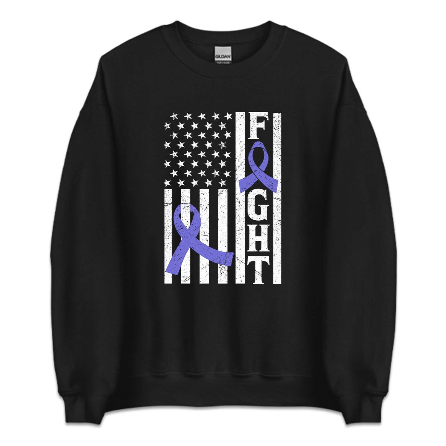 Pulmonary Hypertension Awareness USA Flag Purple Ribbon | PRODUCT CODE: HPTRAWRNSUL