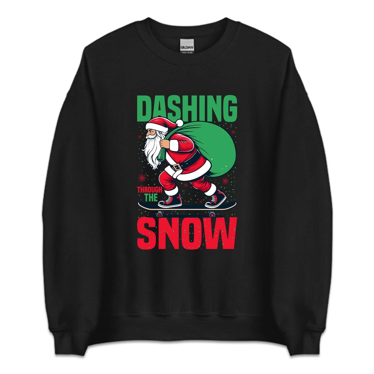 Christmas Santa Skateboard Dashing Through The Snow Xmas | PRODUCT CODE: STNAKBRDHG