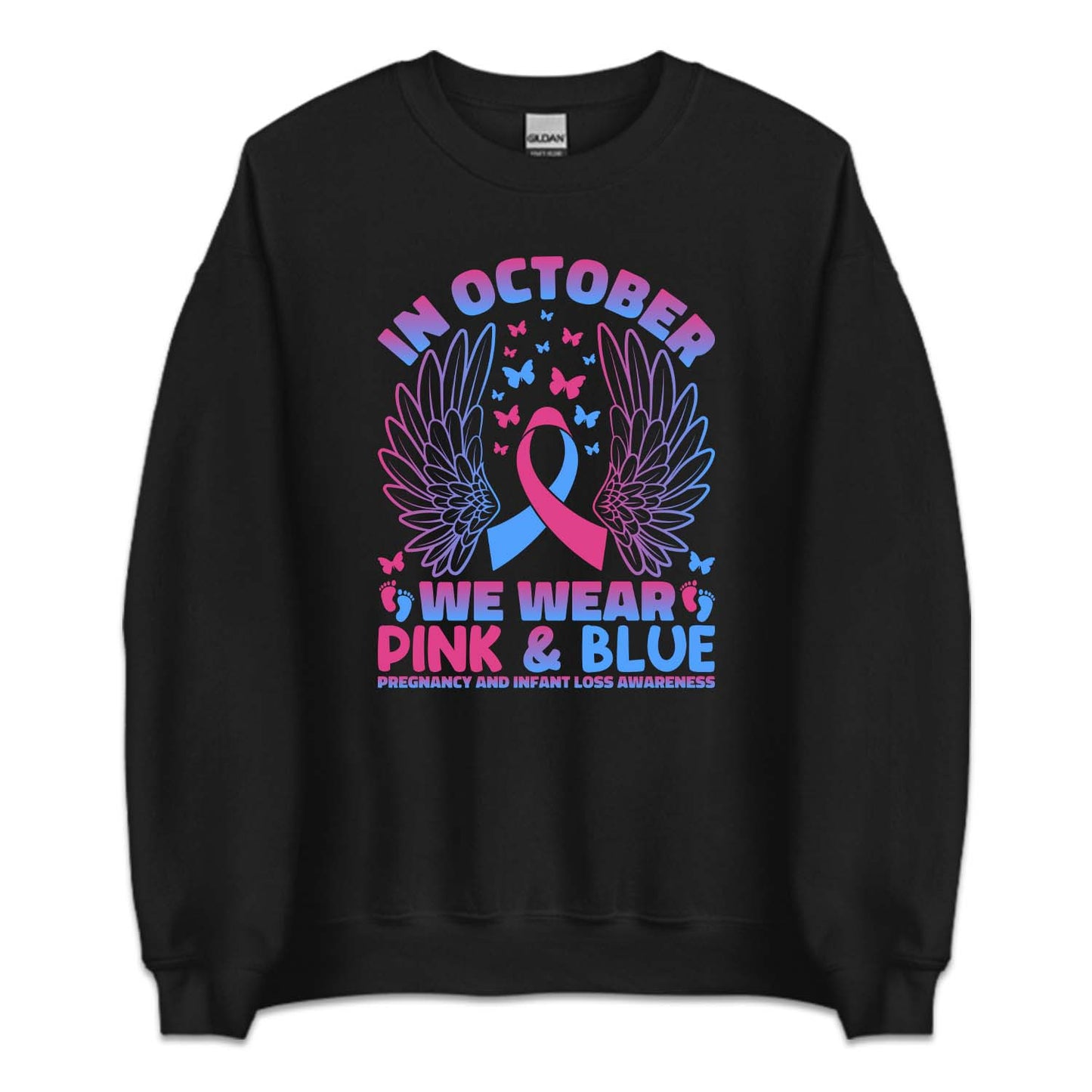 In October We Wear Pink and Blue Pregnancy and Infant Loss Awareness | PRODUCT CODE: MSCRGEAWRN