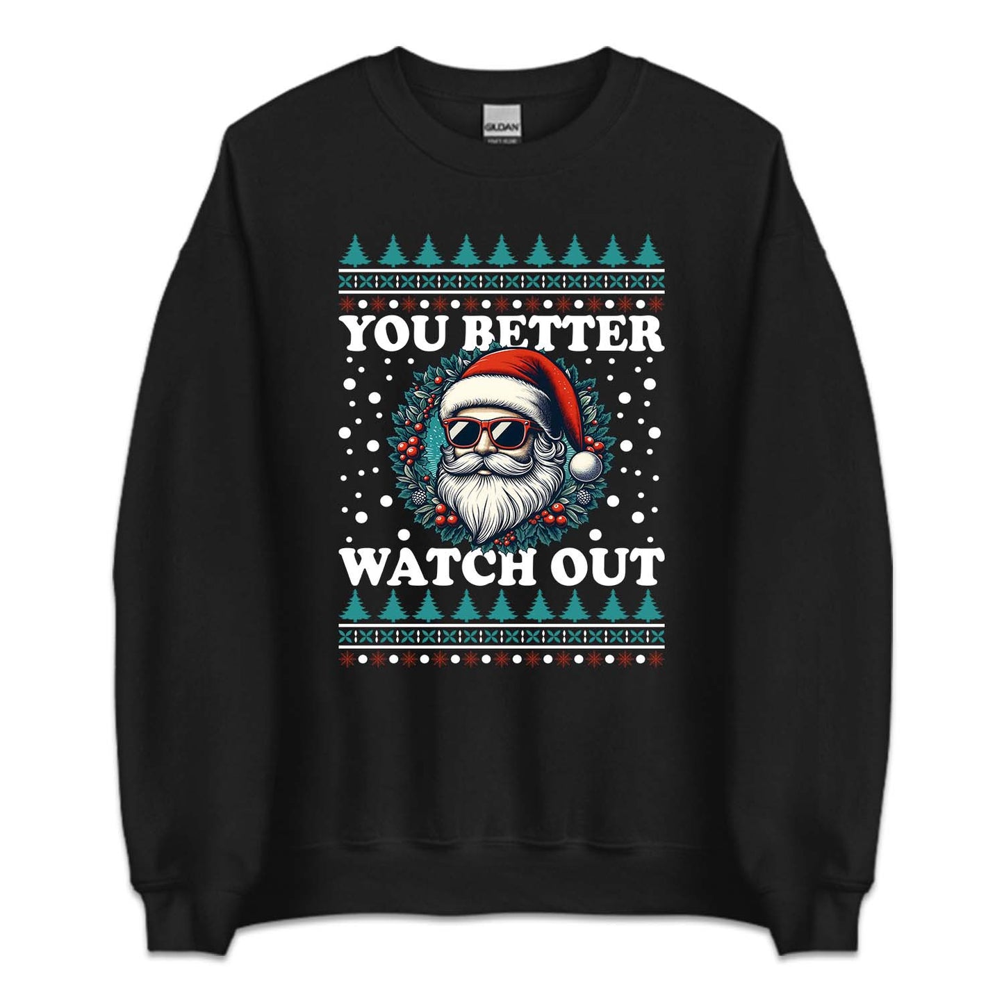 You Better Watch Out Christmas Santa Claus Wreath Xmas | PRODUCT CODE: YBTRWSNCMA
