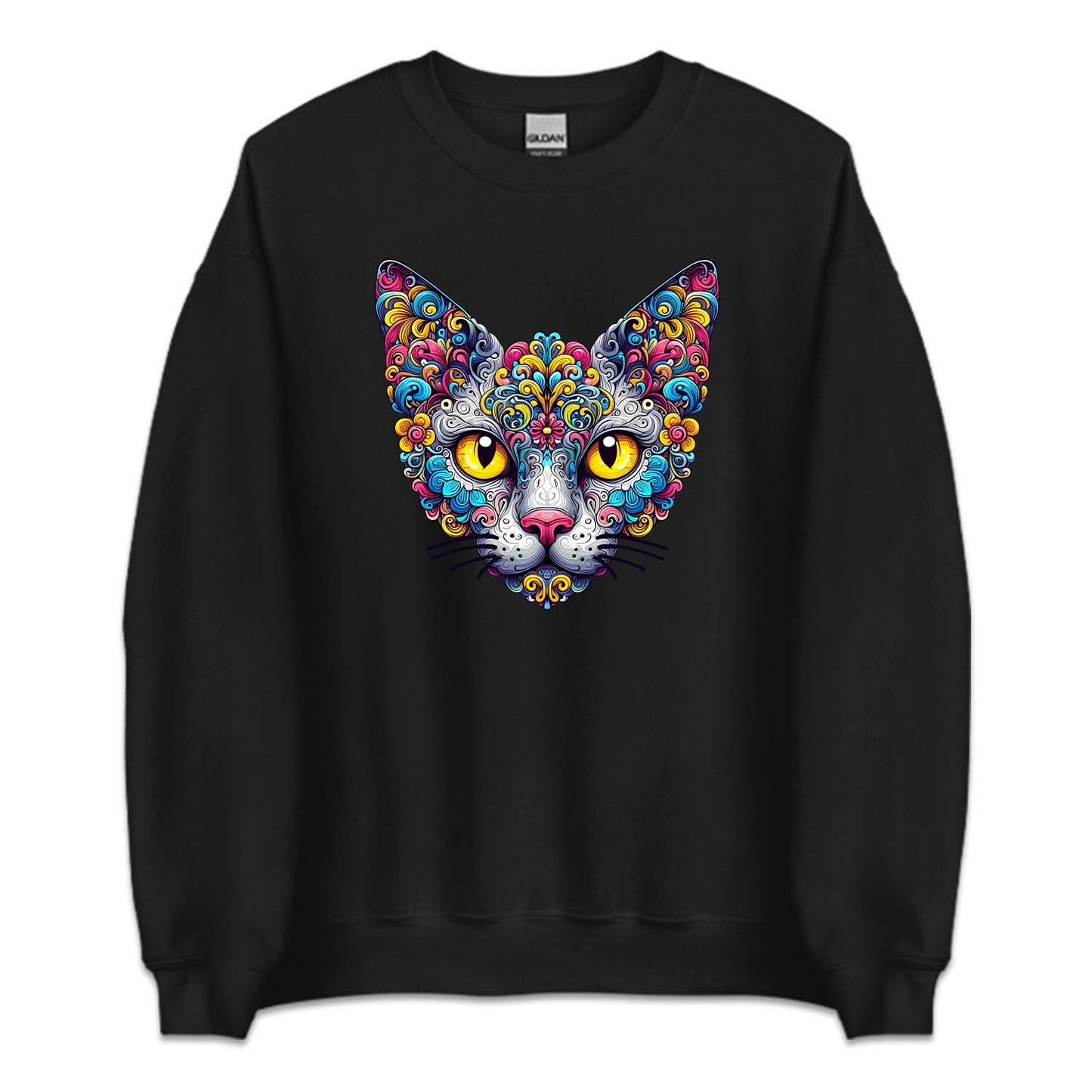 Psychedelic Colorful Devon Rex Cat | PRODUCT CODE: DVNOCTPSDY