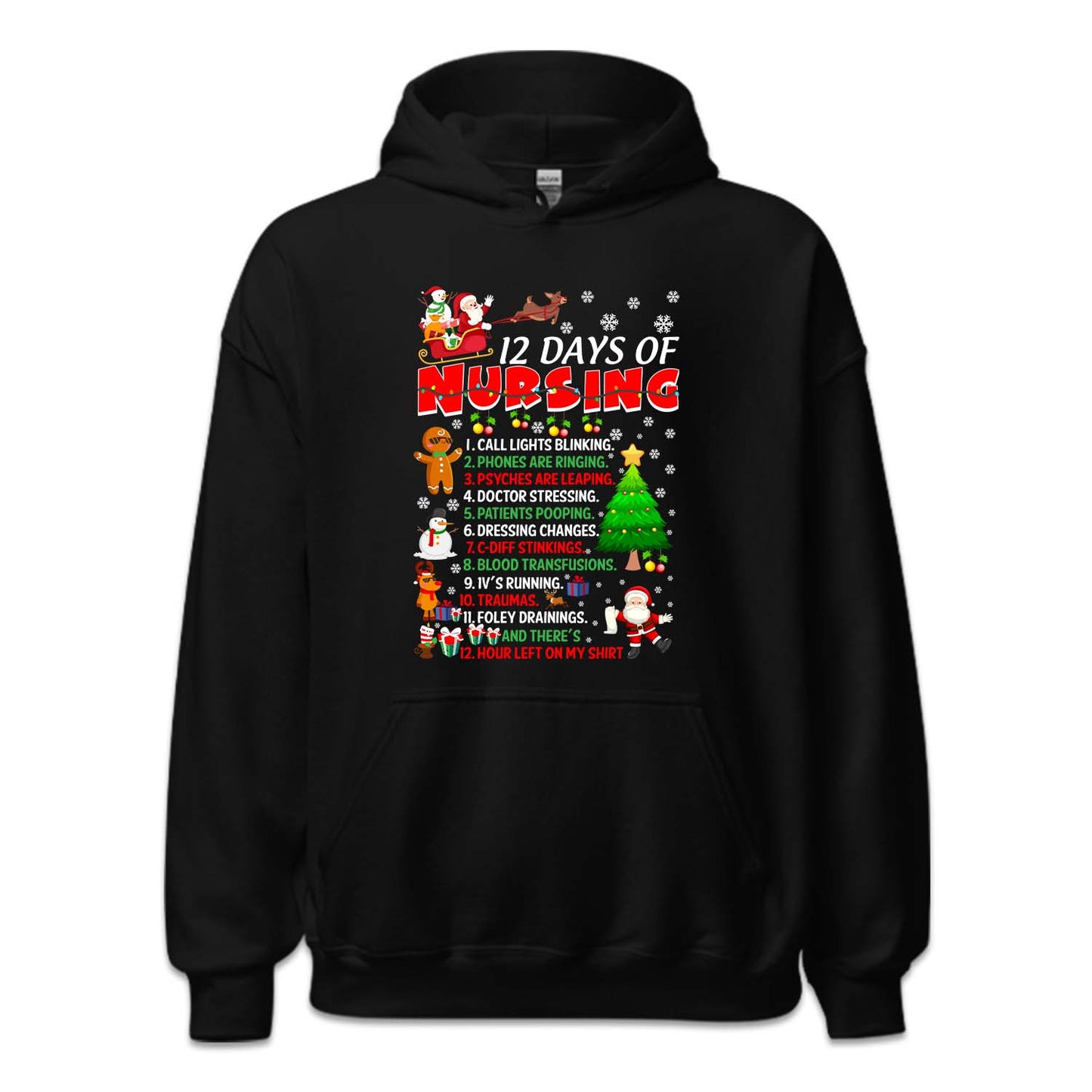 12 Days Of Nursing Christmas Festive Xmas Nurse | PRODUCT CODE: TWLDYSFNRGC