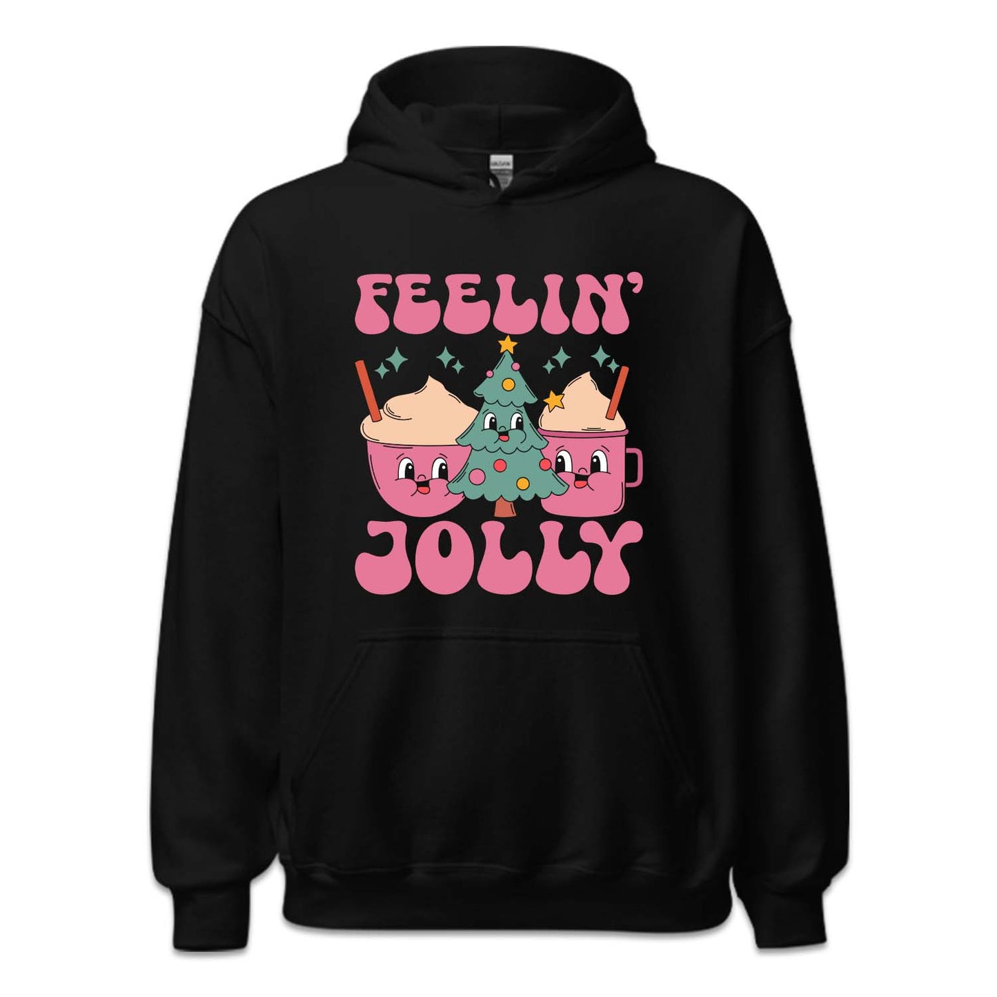 Feelin' Jolly Pink Christmas Coffee Festive Xmas Holiday | PRODUCT CODE: FLNEJYLCFEMG