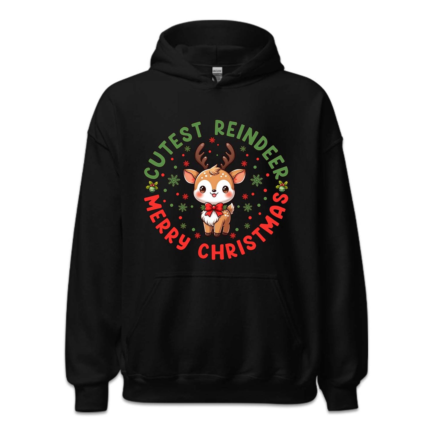 Cutest Reindeer Merry Christmas Xmas Reindeer with Red Bow | PRODUCT CODE: CTSRNDMTYCM