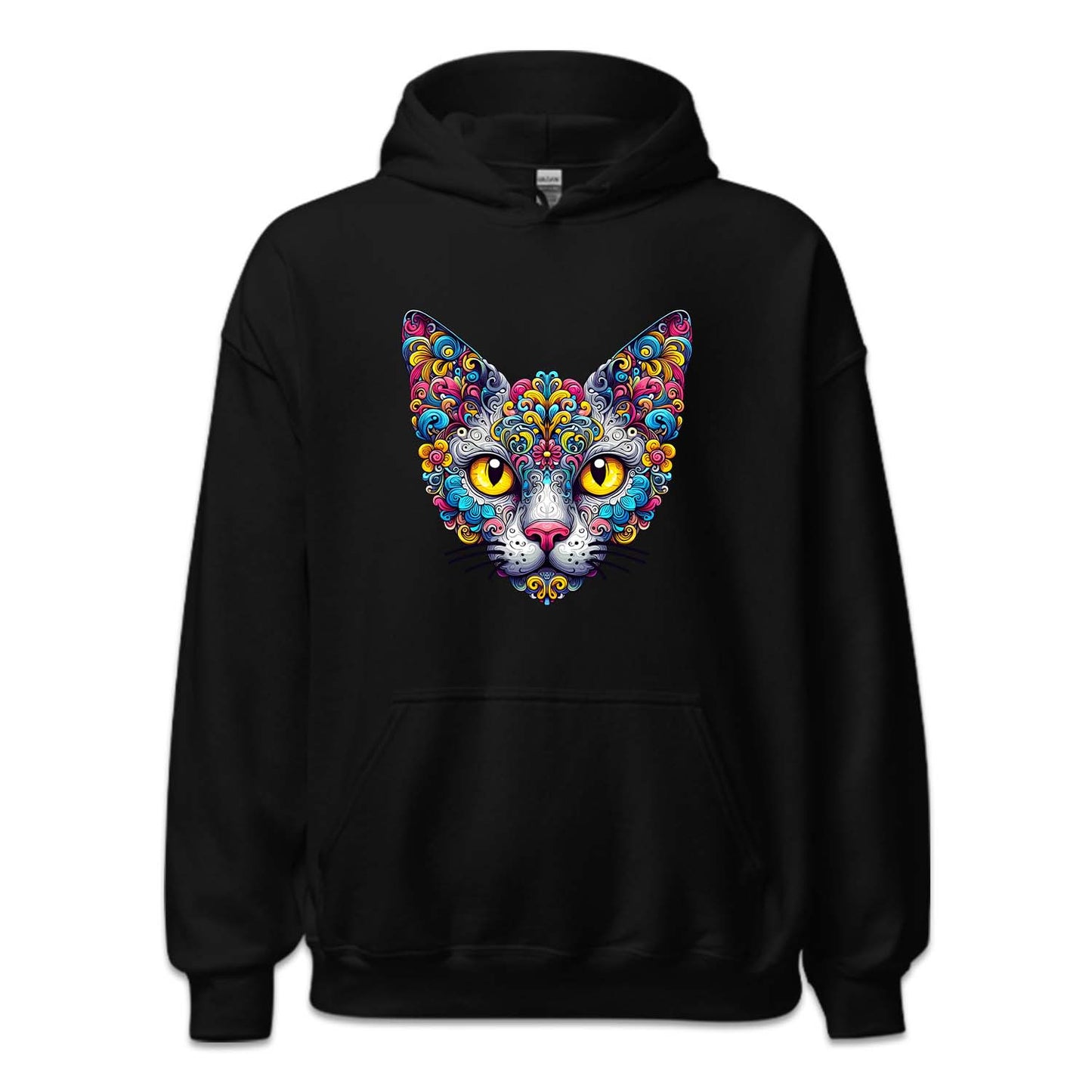Psychedelic Colorful Devon Rex Cat | PRODUCT CODE: DVNOCTPSDY