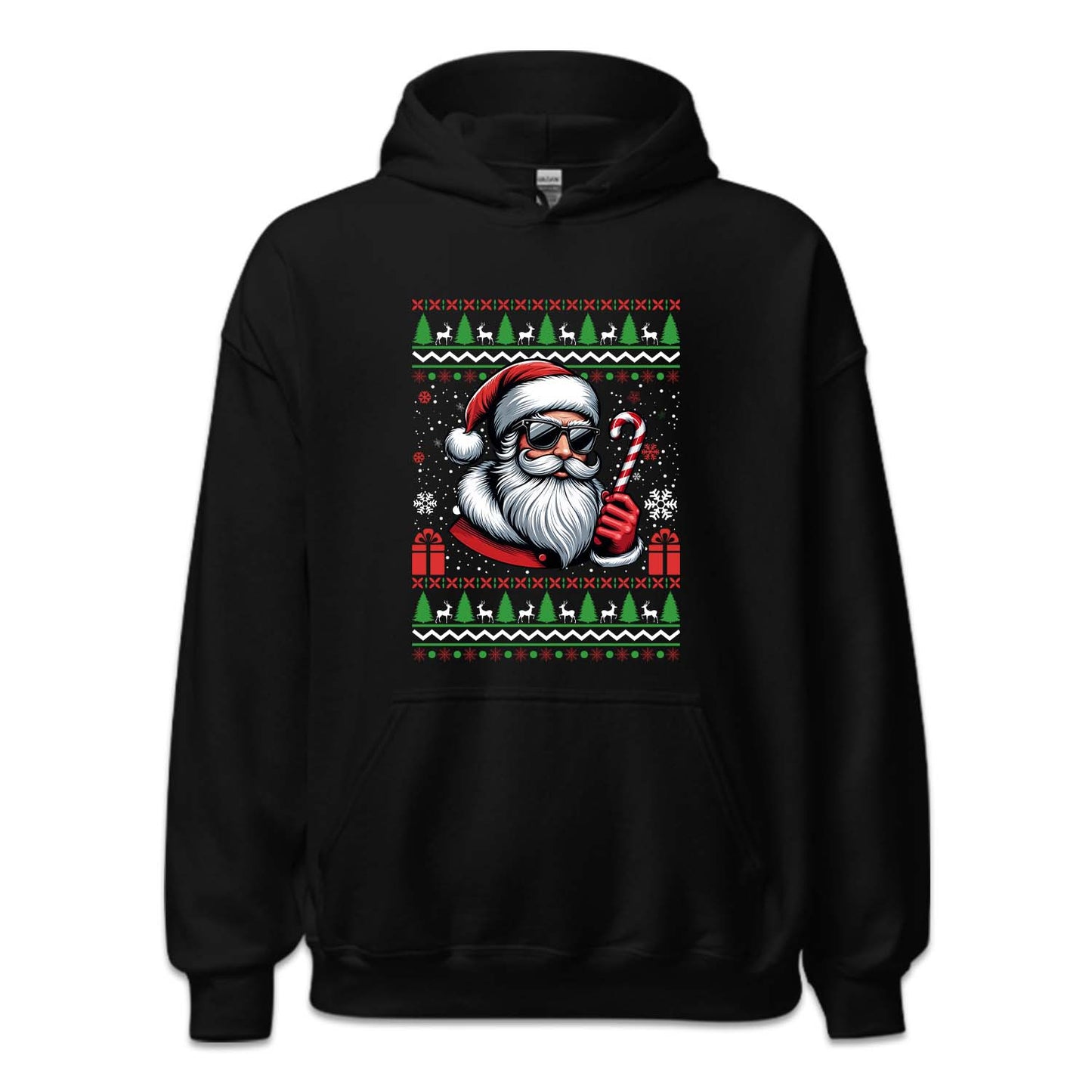 Santa in Sunglasses Christmas Candy Cane Xmas Holiday | PRODUCT CODE: CNDENTYGLSR