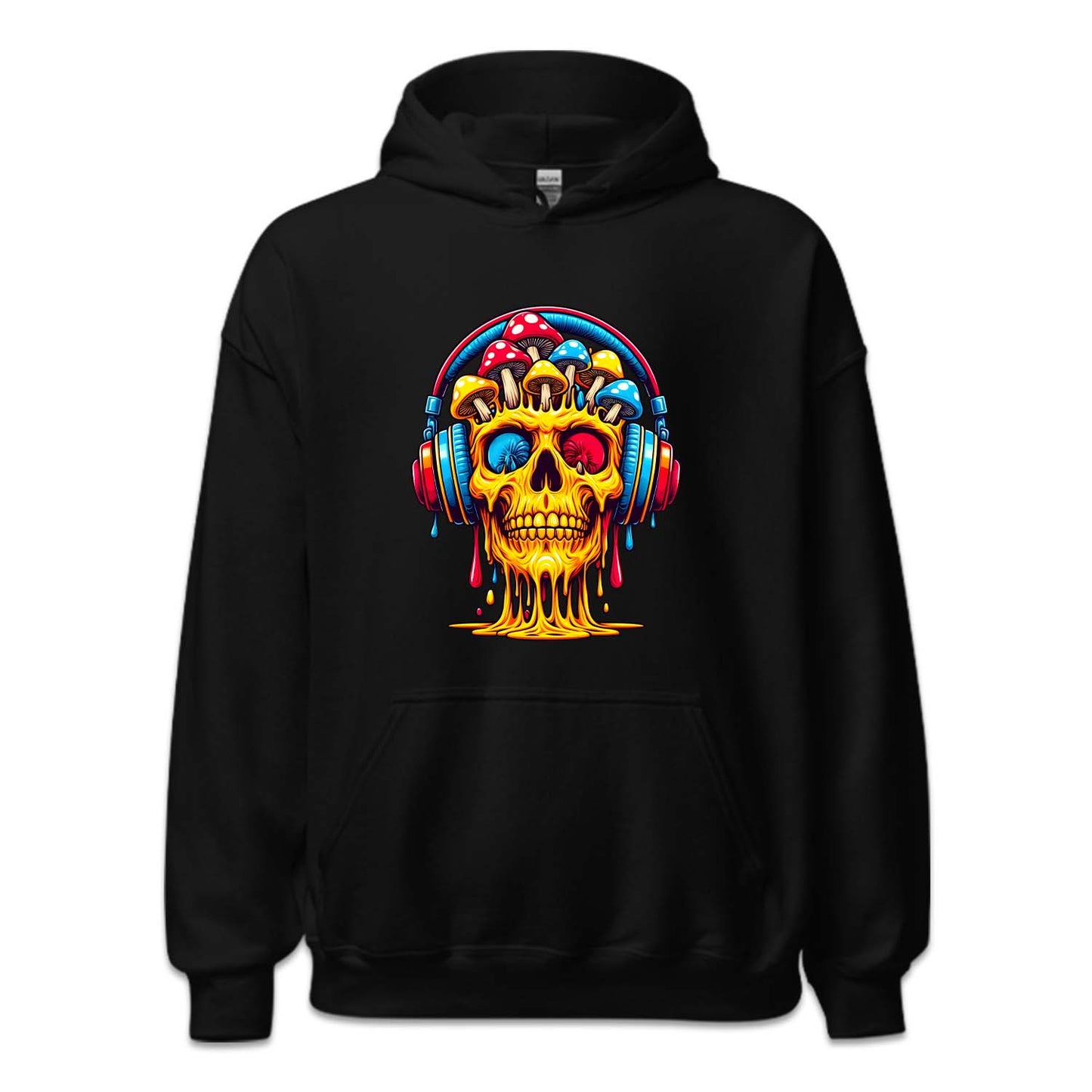Psychedelic Skull Mushroom And Headphones | PRODUCT CODE: SKLPSYDLC