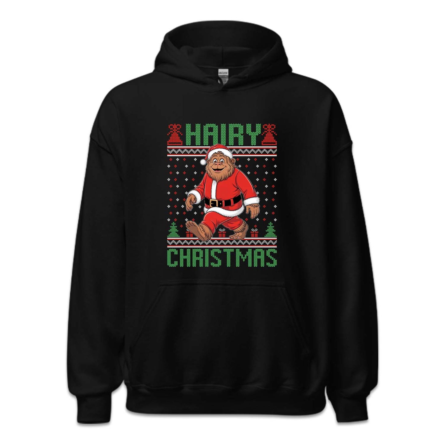 Bigfoot Christmas Santa Sasquatch Hairy Xmas | PRODUCT CODE: BFGTCRMSQC
