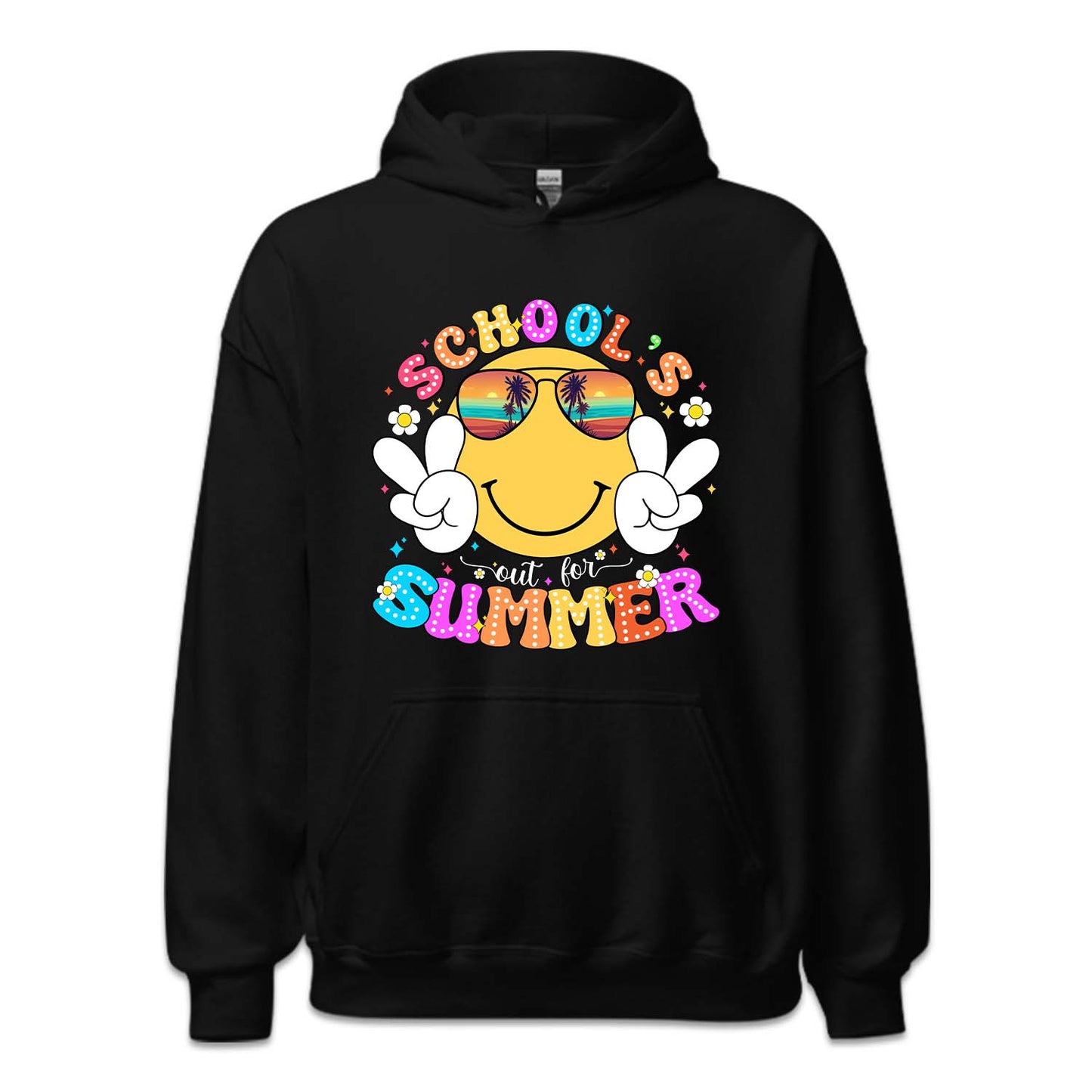 Retro Smiley Face Schools Out for the Summer | PRODUCT CODE: RTRSMLFCEM