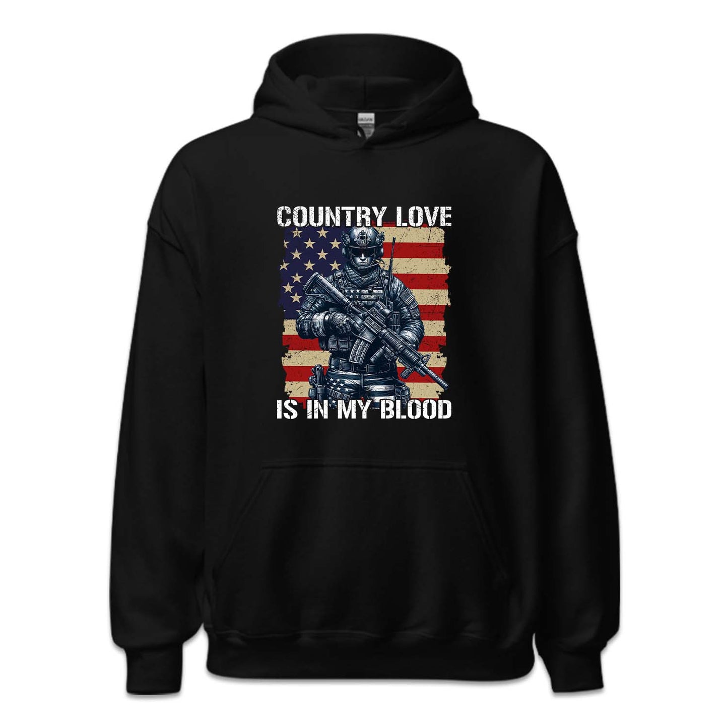 Country Love Is In My Blood Veterans Day USA Military Service | PRODUCT CODE: CNTLVNIMBLDO