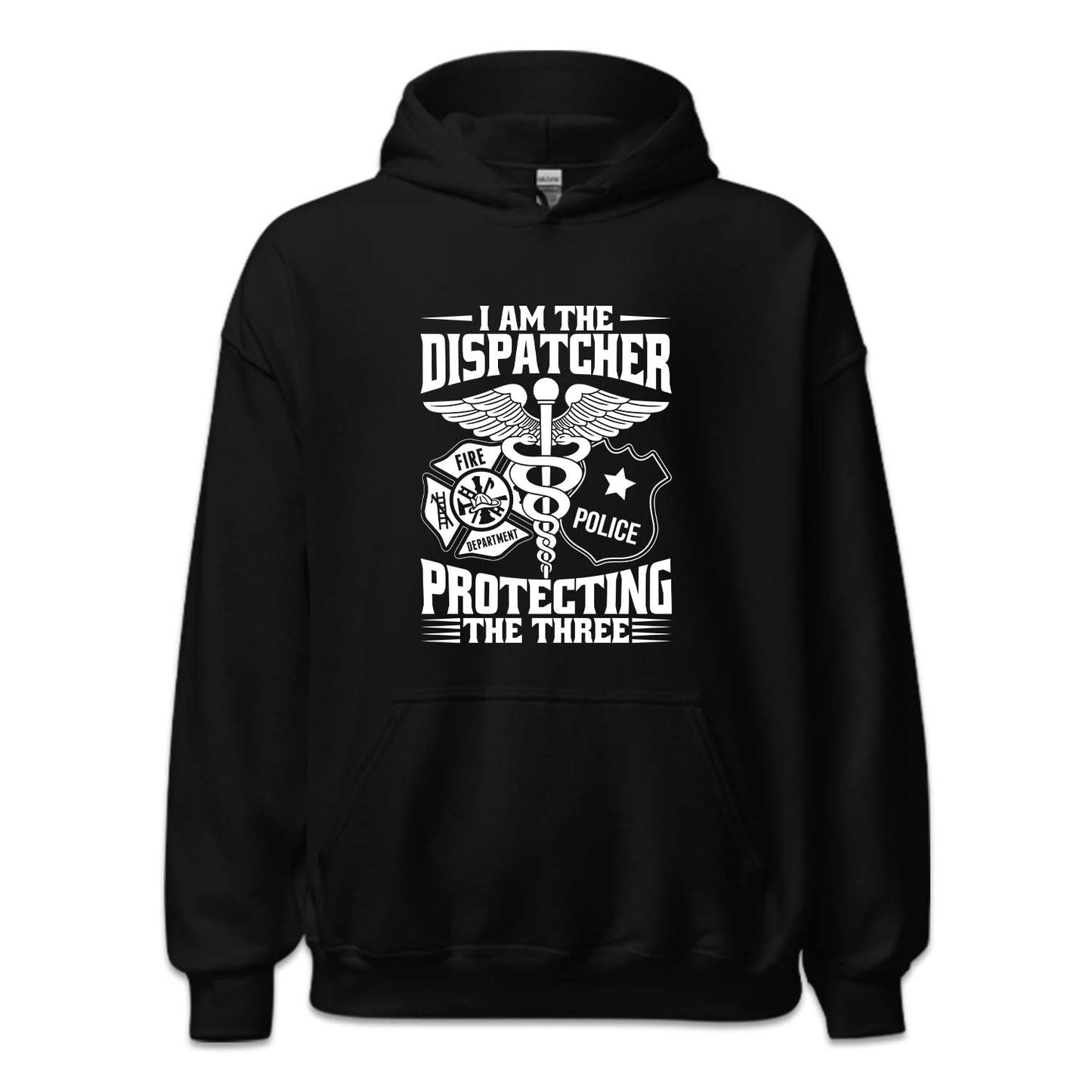 I'm The Dispatcher Protecting The Three 911 Dispatch EMS Workwear | PRODUCT CODE: AMTDSPRTNG