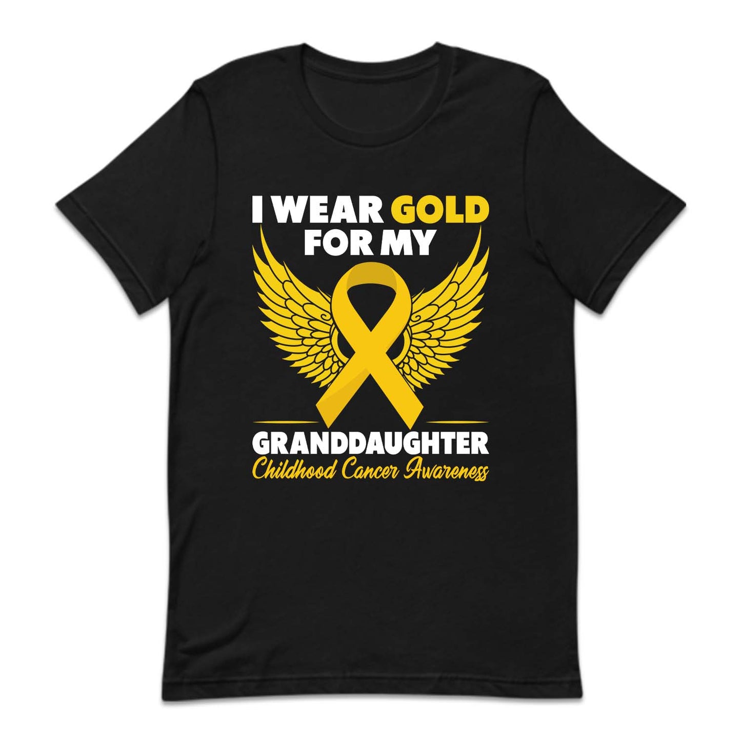 Childhood Cancer Awareness I Wear Gold For My Granddaughter | PRODUCT CODE: WRGLDFMGRD