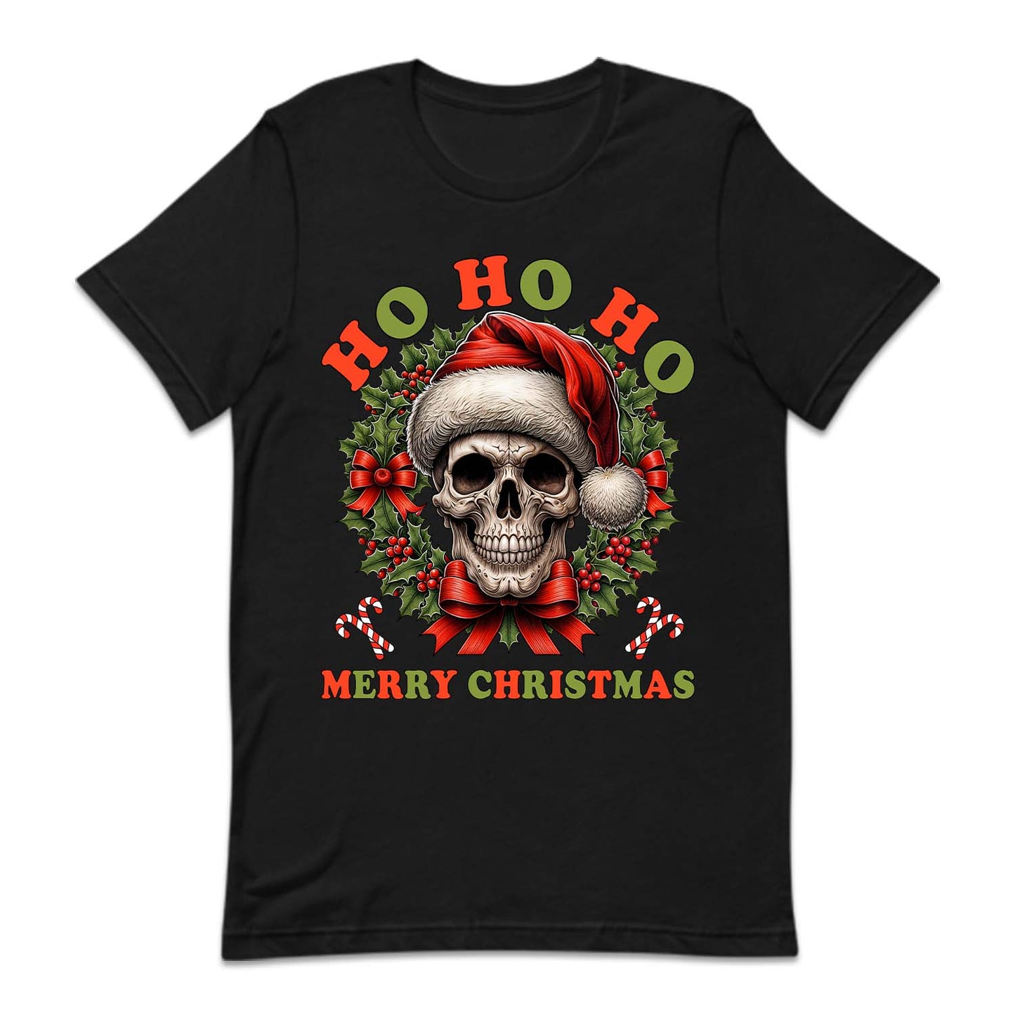Ho Ho Ho Santa Skull Christmas Gothic Xmas Spooky Skull | PRODUCT CODE: HSTMNGOCKL