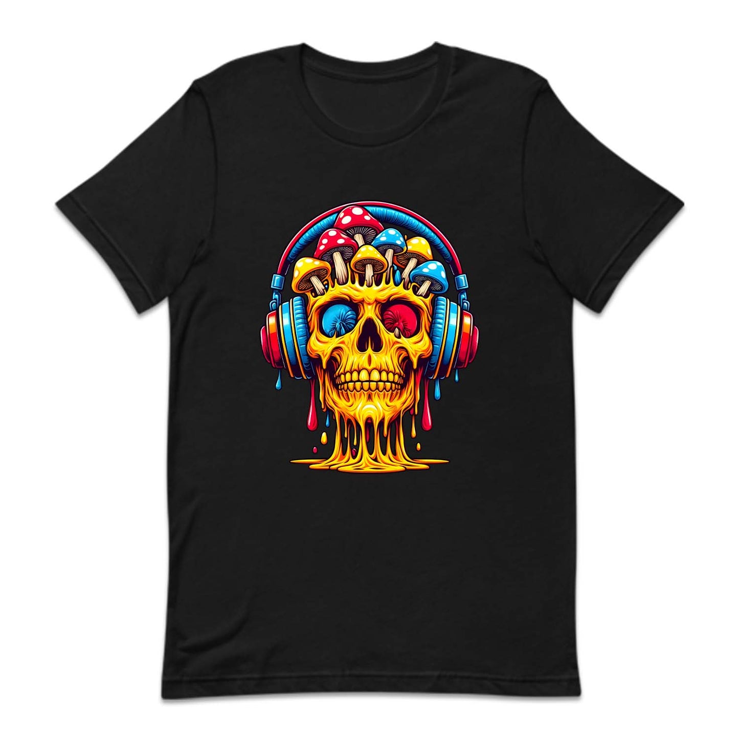Psychedelic Skull Mushroom And Headphones | PRODUCT CODE: SKLPSYDLC