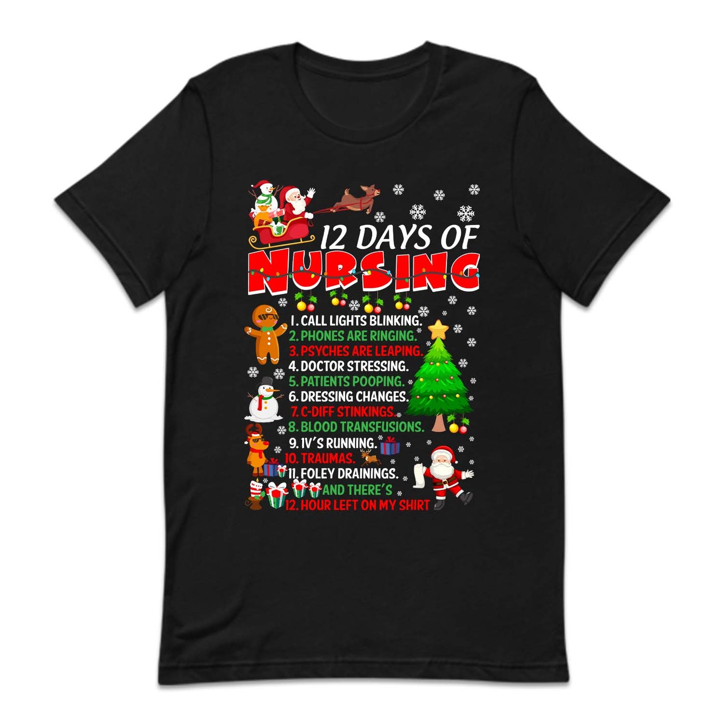 12 Days Of Nursing Christmas Festive Xmas Nurse | PRODUCT CODE: TWLDYSFNRGC