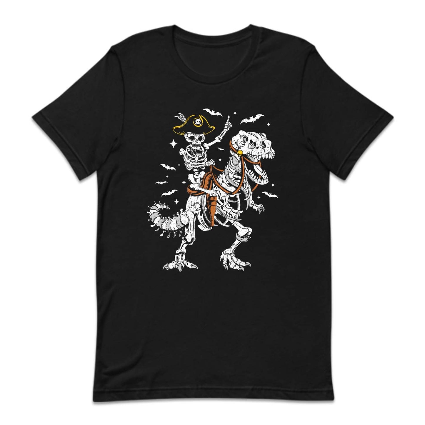 Halloween Pirate Skeleton Riding Dinosaur Funny Trex Pirate | PRODUCT CODE: HLDNSPRTXRS