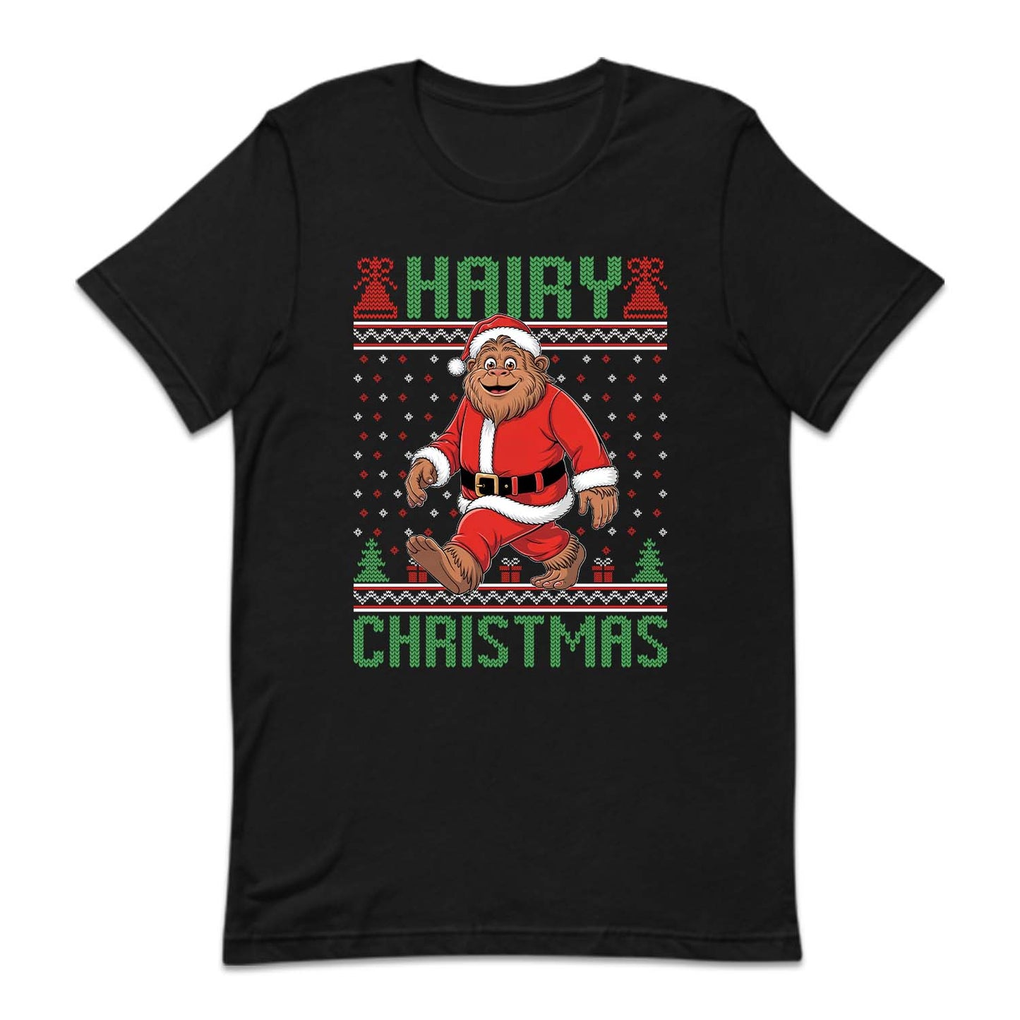 Bigfoot Christmas Santa Sasquatch Hairy Xmas | PRODUCT CODE: BFGTCRMSQC