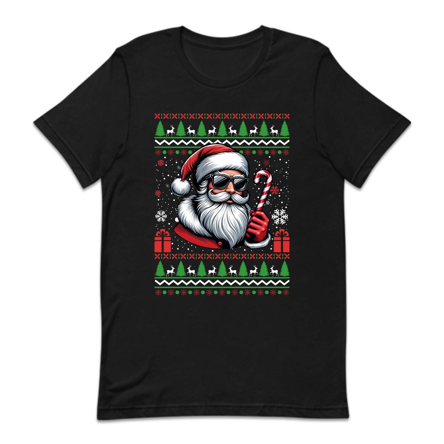 Santa in Sunglasses Christmas Candy Cane Xmas Holiday | PRODUCT CODE: CNDENTYGLSR