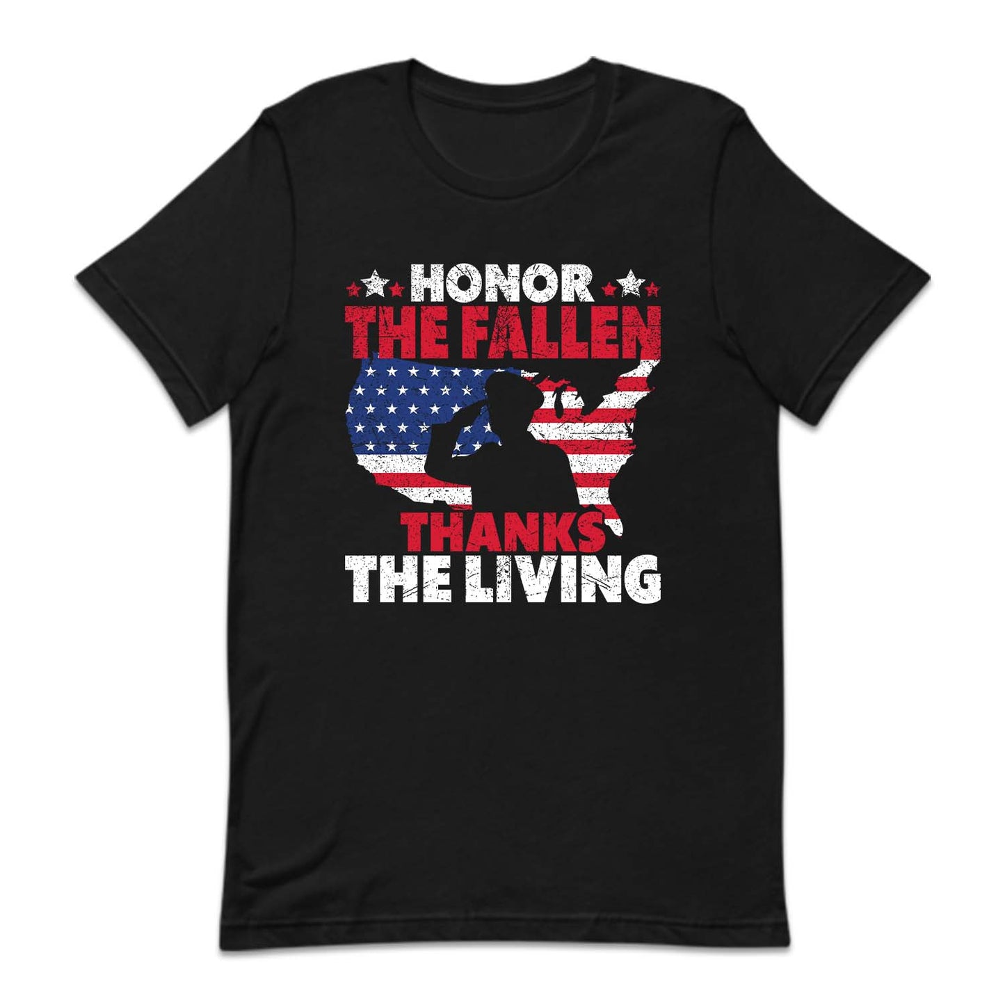 Honor The Fallen Thanks The Living Veterans Day USA Military | PRODUCT CODE: JNRETHFLNU