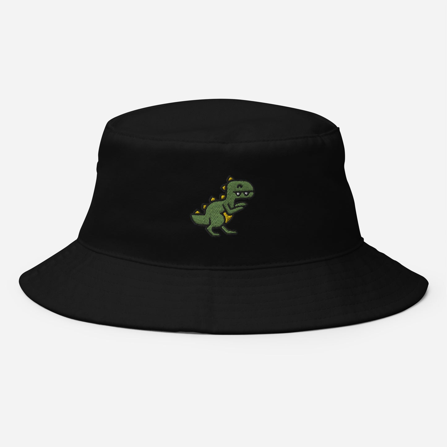 Dinosaur Bucket Hat, Embroidered T-Rex Bucket Hat, Handmade Baby Dino Lovers Unisex Cotton Sun Hat