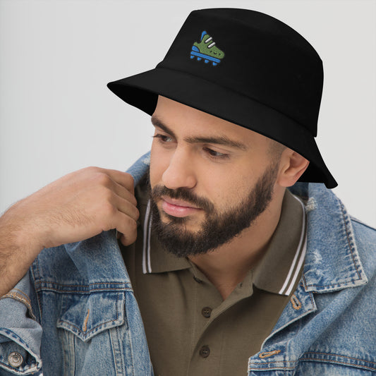 Soccer Cleats Bucket Hat, Embroidered Football Bucket Hat, Handmade Soccer Player Unisex Cotton Sun Hat
