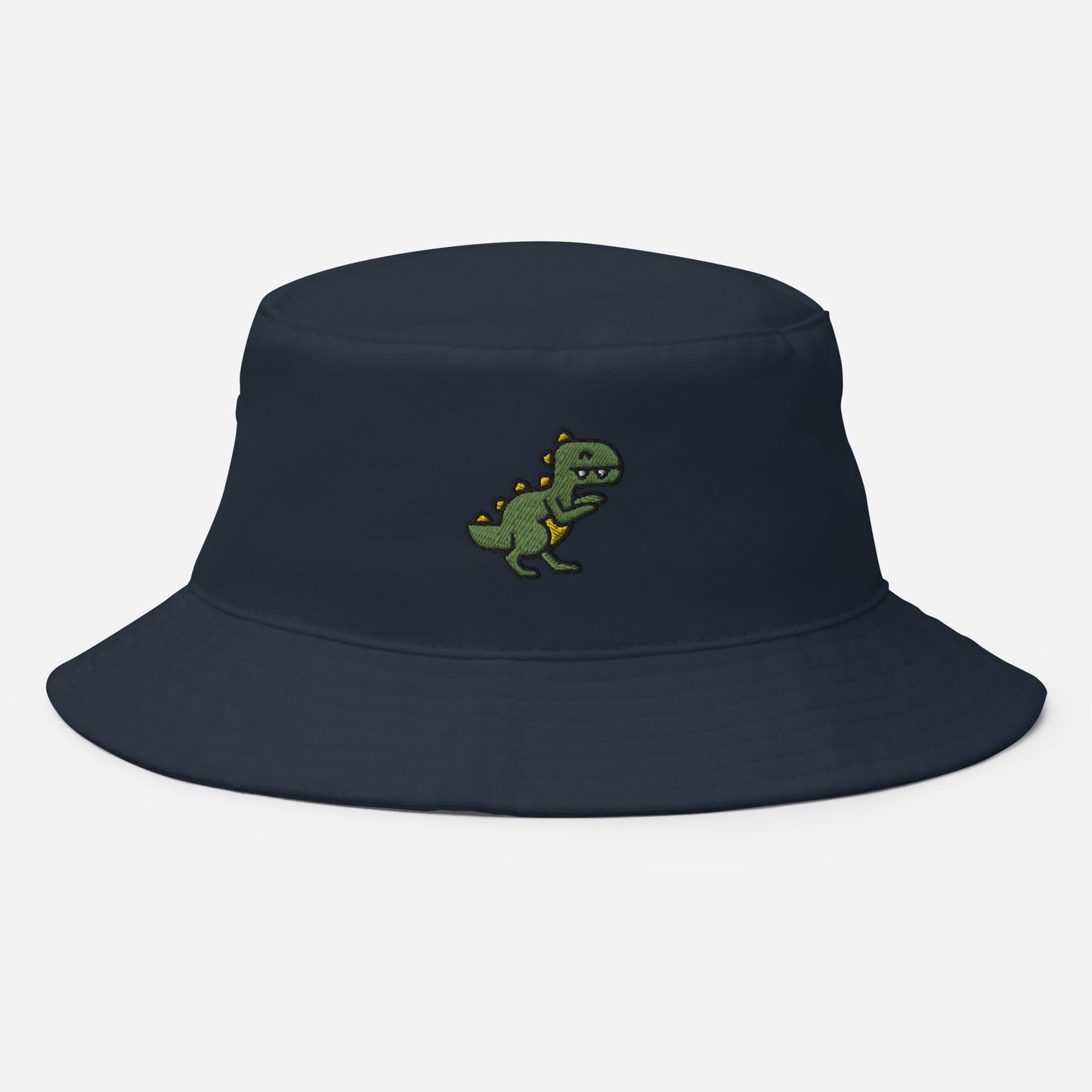 Dinosaur Bucket Hat, Embroidered T-Rex Bucket Hat, Handmade Baby Dino Lovers Unisex Cotton Sun Hat
