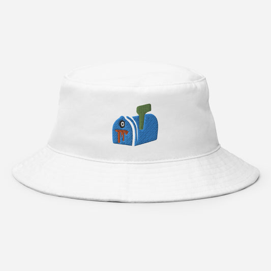 Halloween Mail Box Bucket Hat, Embroidered Horror Scary Bucket Hat, Handmade Spooky Season Unisex Cotton Sun Hat