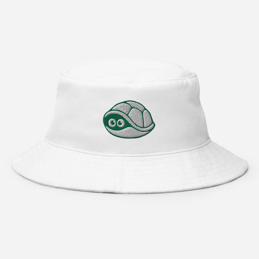 Sea Turtle Bucket Hat, Embroidered Turtle Lover Tortoise Bucket Hat, Handmade Deepsea Testudines Wildlife Unisex Cotton Sun Hat