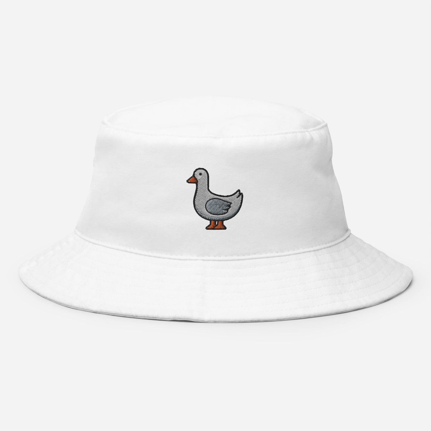 Goose Bucket Hat, Embroidered Silly Goose Funny Meme Bucket Hat, Handmade Goose Band Inspired Honk Unisex Cotton Sun Hat