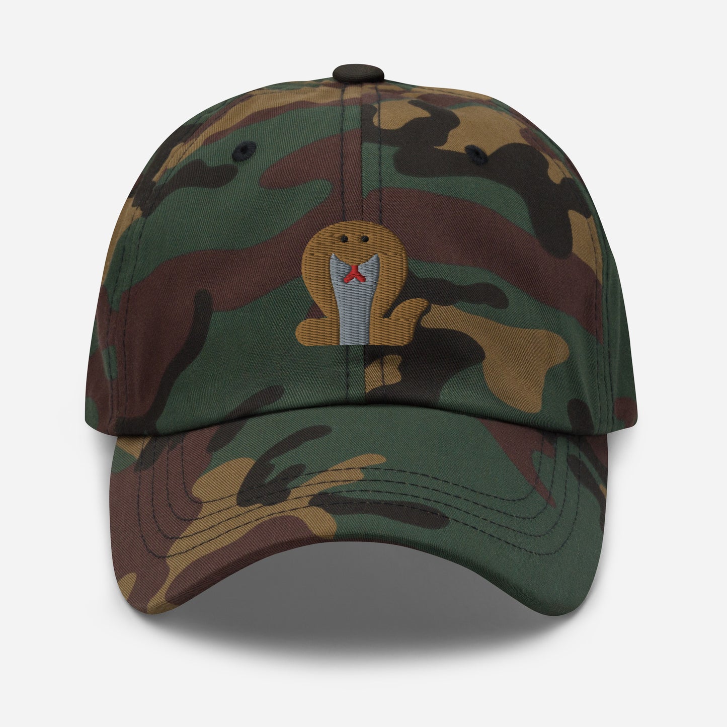 King Cobra Dad Hat, Embroidered Snake Lovers Unisex Hat, Handmade Dad Cap, Reptiles Adjustable Baseball Gift Cap
