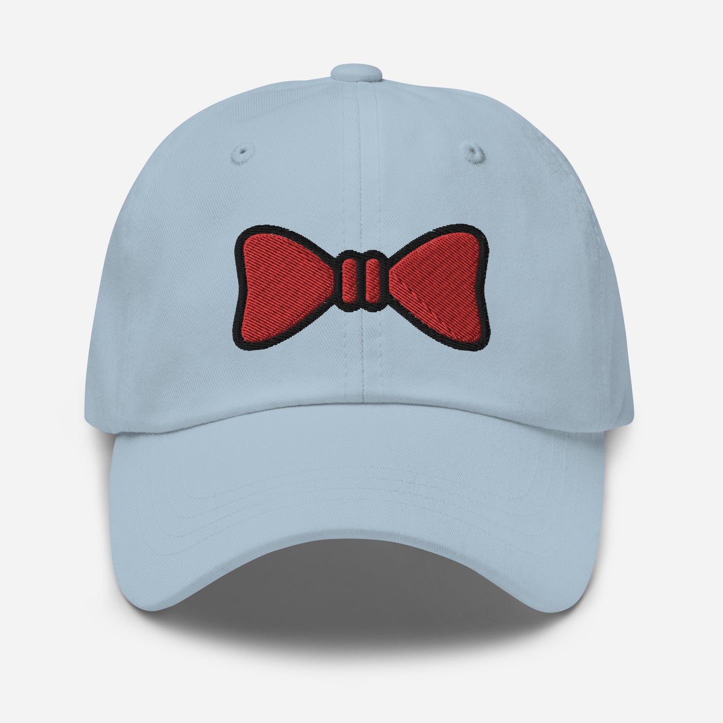 Bow Tie Dad Hat, Embroidered Christmas Unisex Hat, Handmade Dad Cap, Xmas Festive Adjustable Baseball Gift Cap