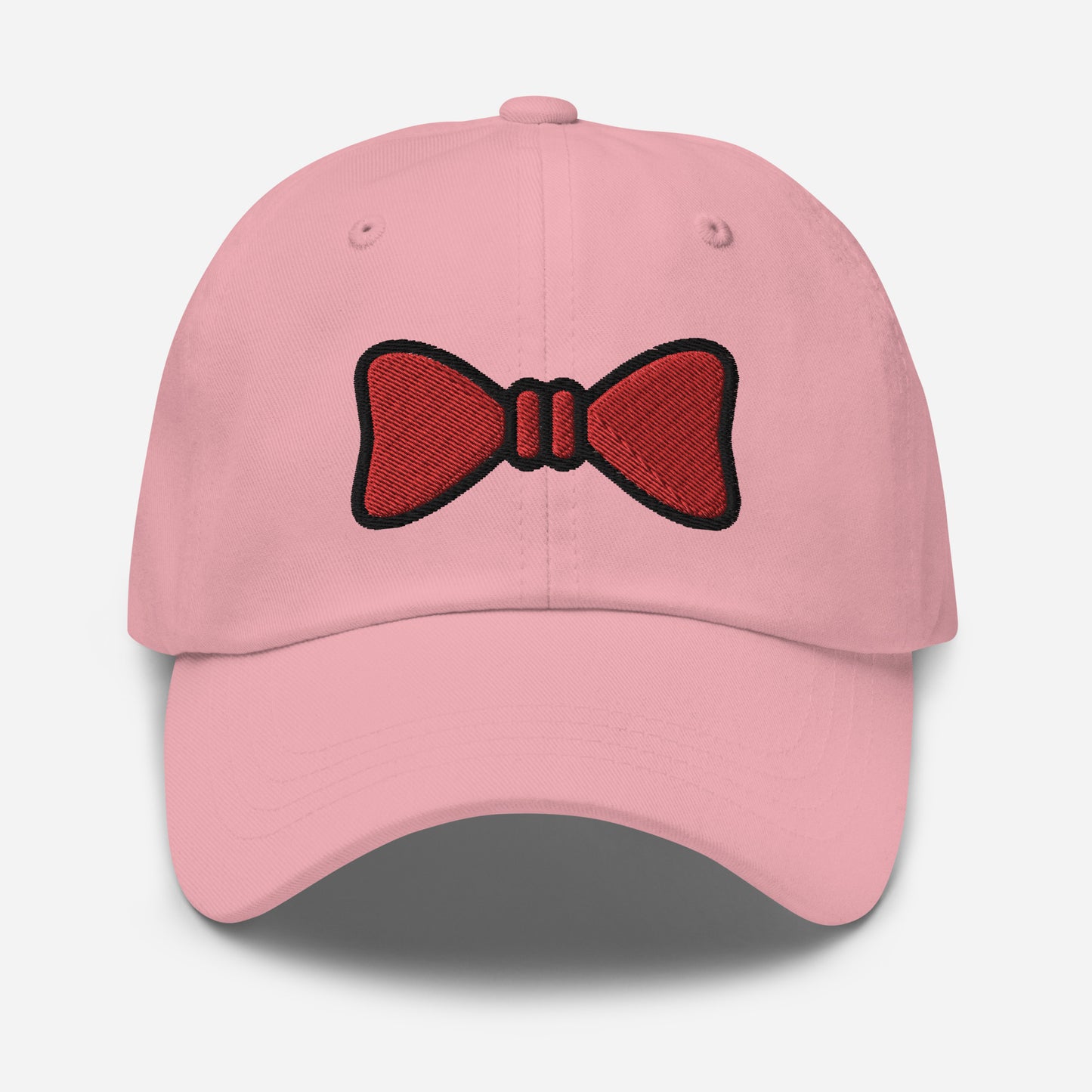 Bow Tie Dad Hat, Embroidered Christmas Unisex Hat, Handmade Dad Cap, Xmas Festive Adjustable Baseball Gift Cap