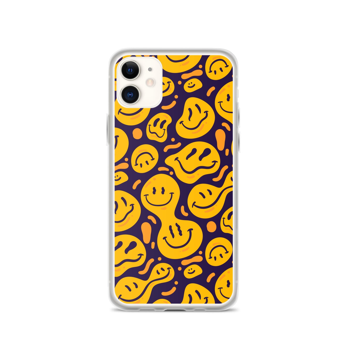 Distorted Smile Emoticon Pattern Clear Case for iPhone®