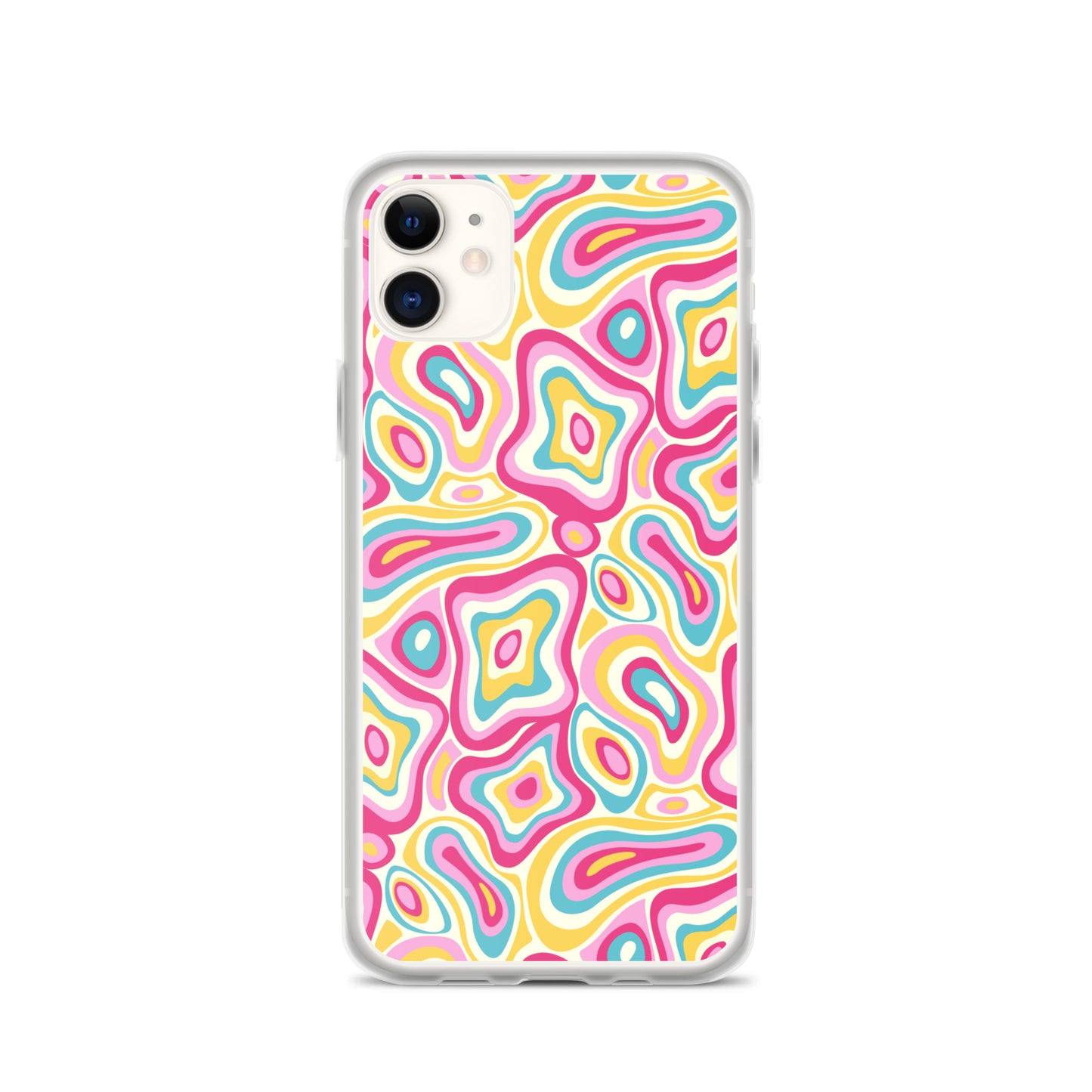 Colorful Groovy Psychedelic Pattern Clear Case for iPhone®