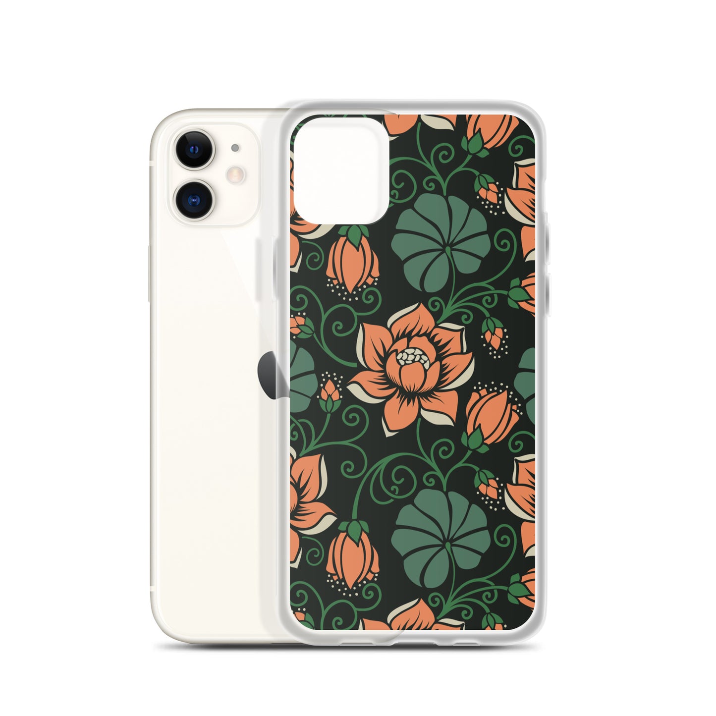 Elegant Flower Seamless Pattern Clear Case for iPhone®