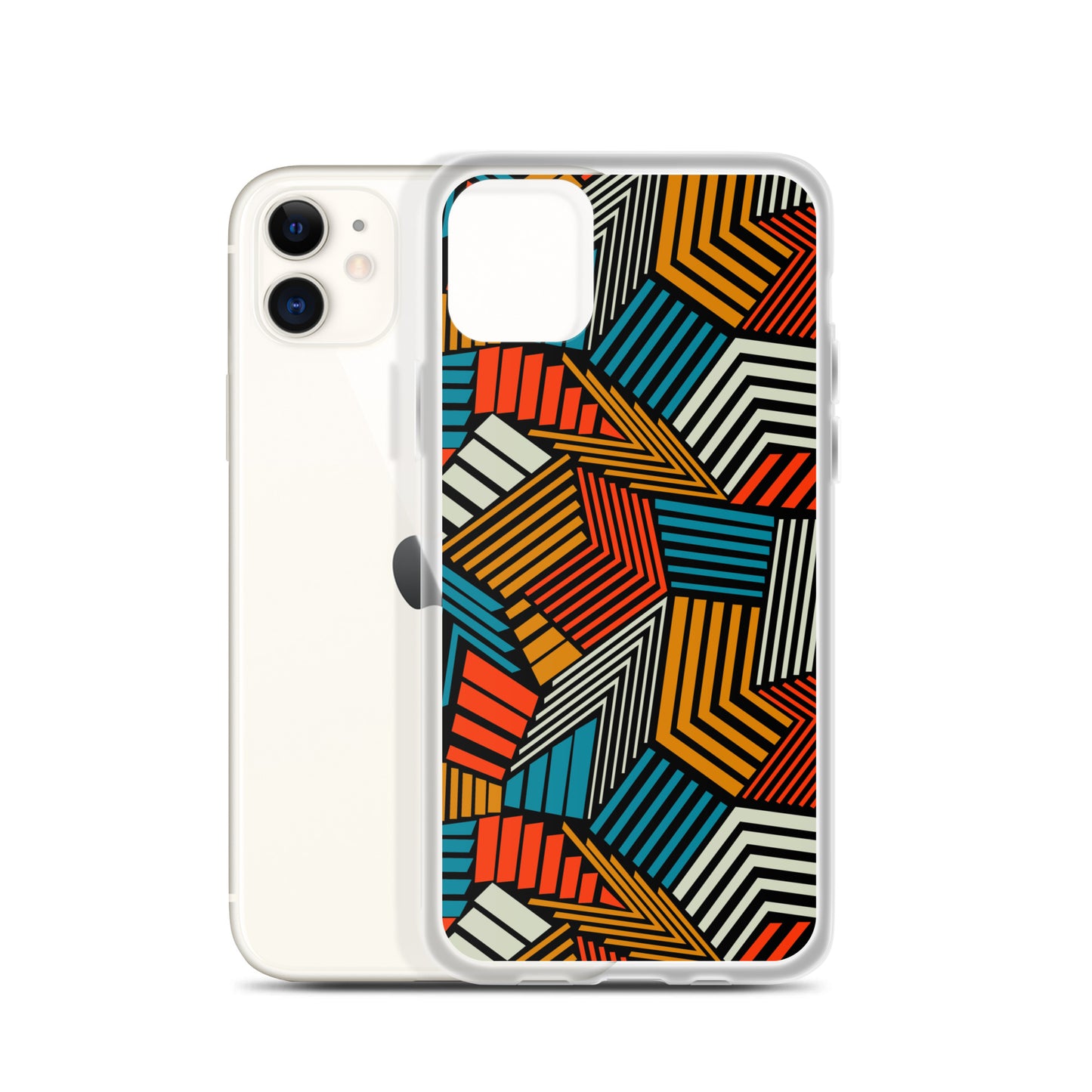 Seamless Abstract Pattern Depicting Colored Lines Clear Case for iPhone®