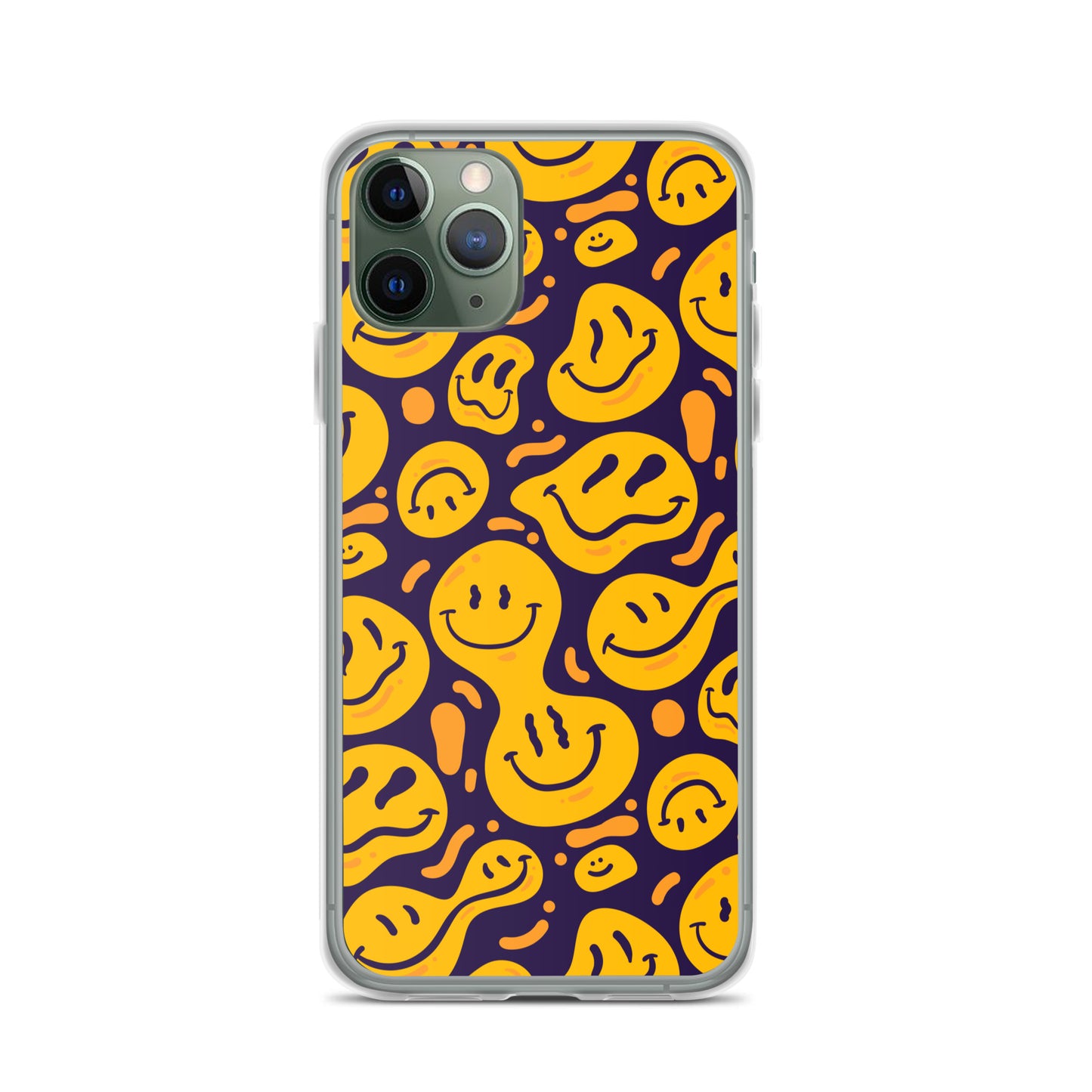 Distorted Smile Emoticon Pattern Clear Case for iPhone®