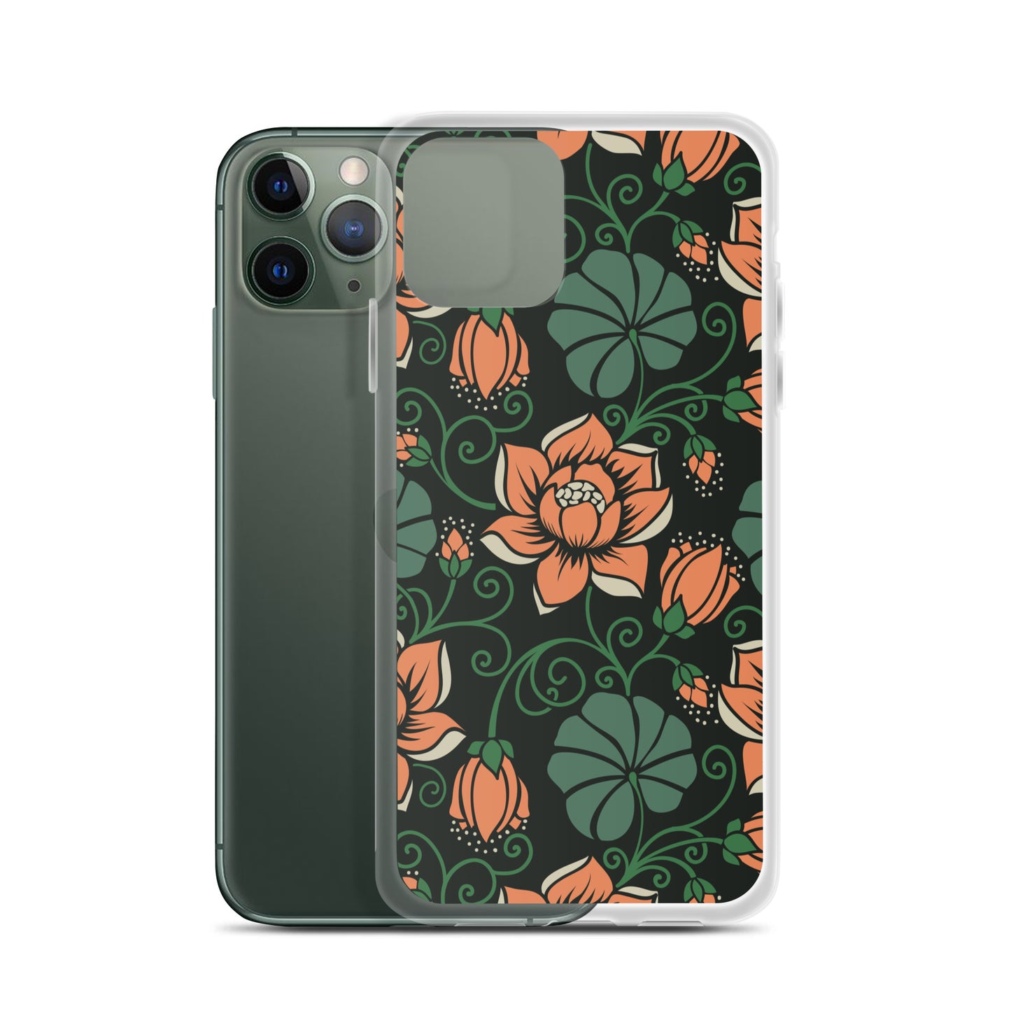 Elegant Flower Seamless Pattern Clear Case for iPhone®