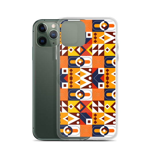 Polygonal Motif Pattern Clear Case for iPhone®