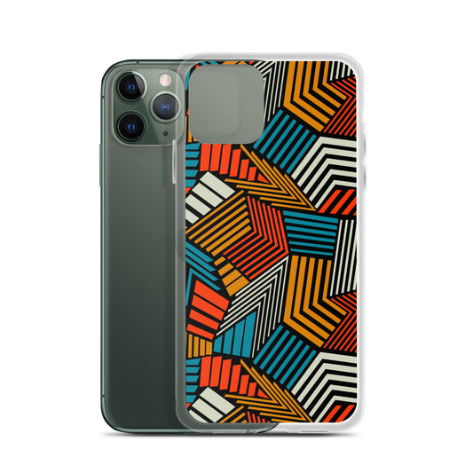 Seamless Abstract Pattern Depicting Colored Lines Clear Case for iPhone®
