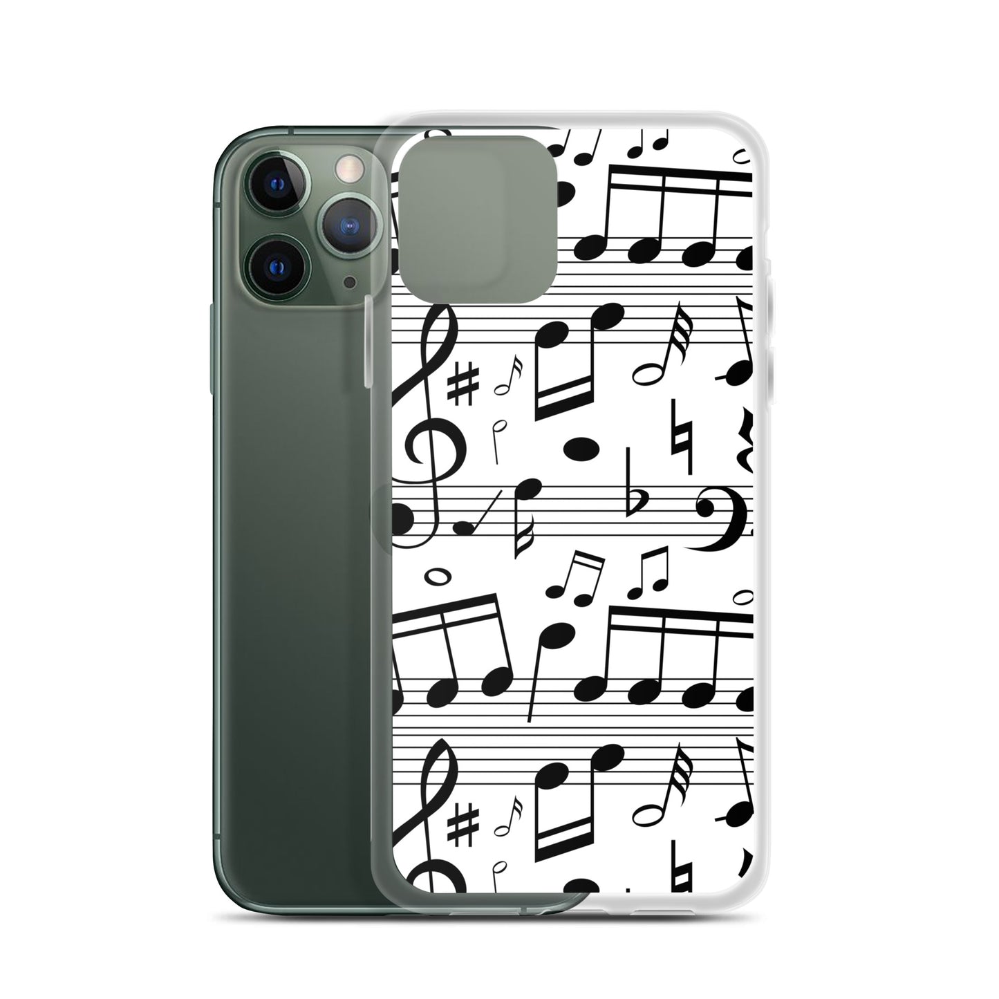 Seamless Music Notes Scales Clear Case for iPhone®