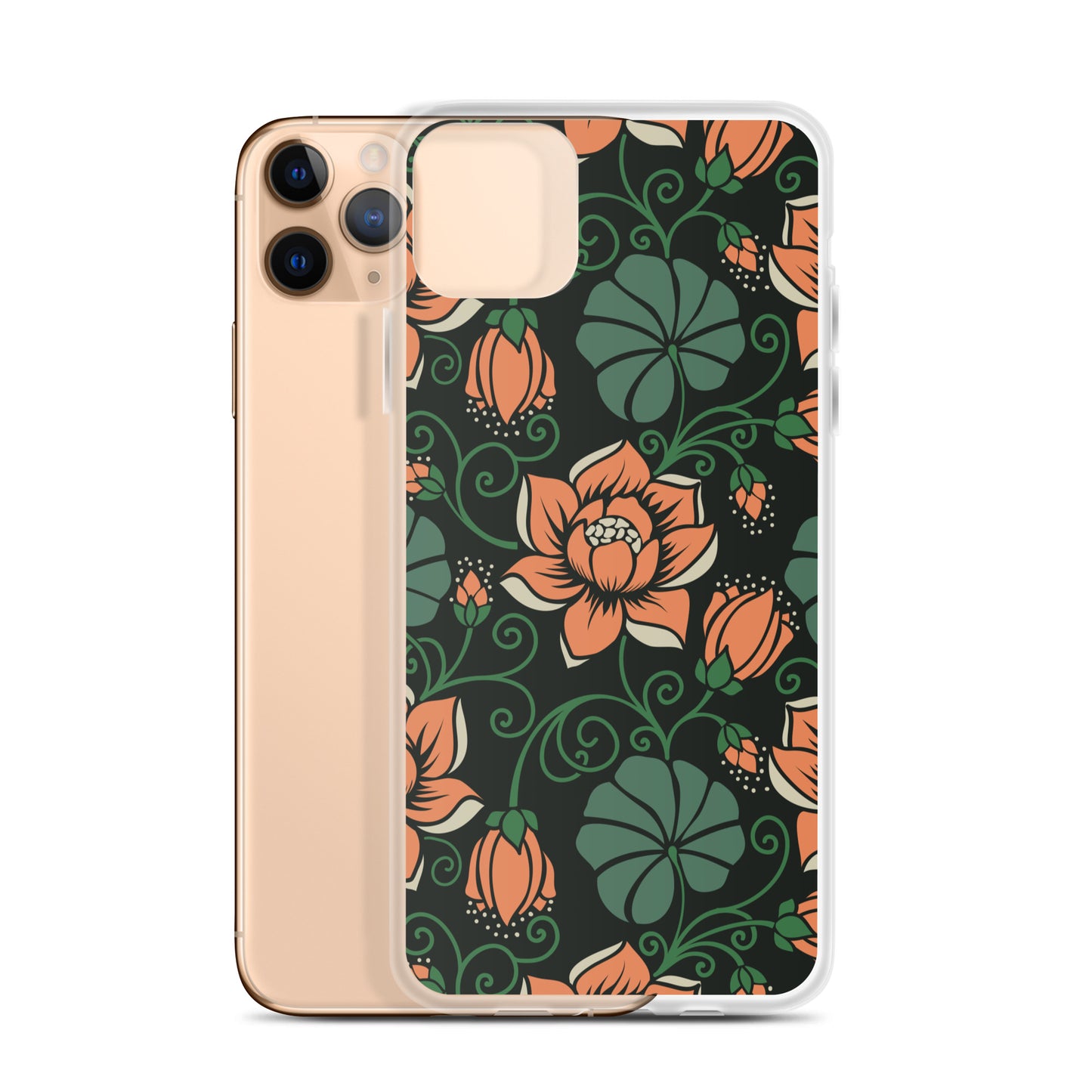 Elegant Flower Seamless Pattern Clear Case for iPhone®