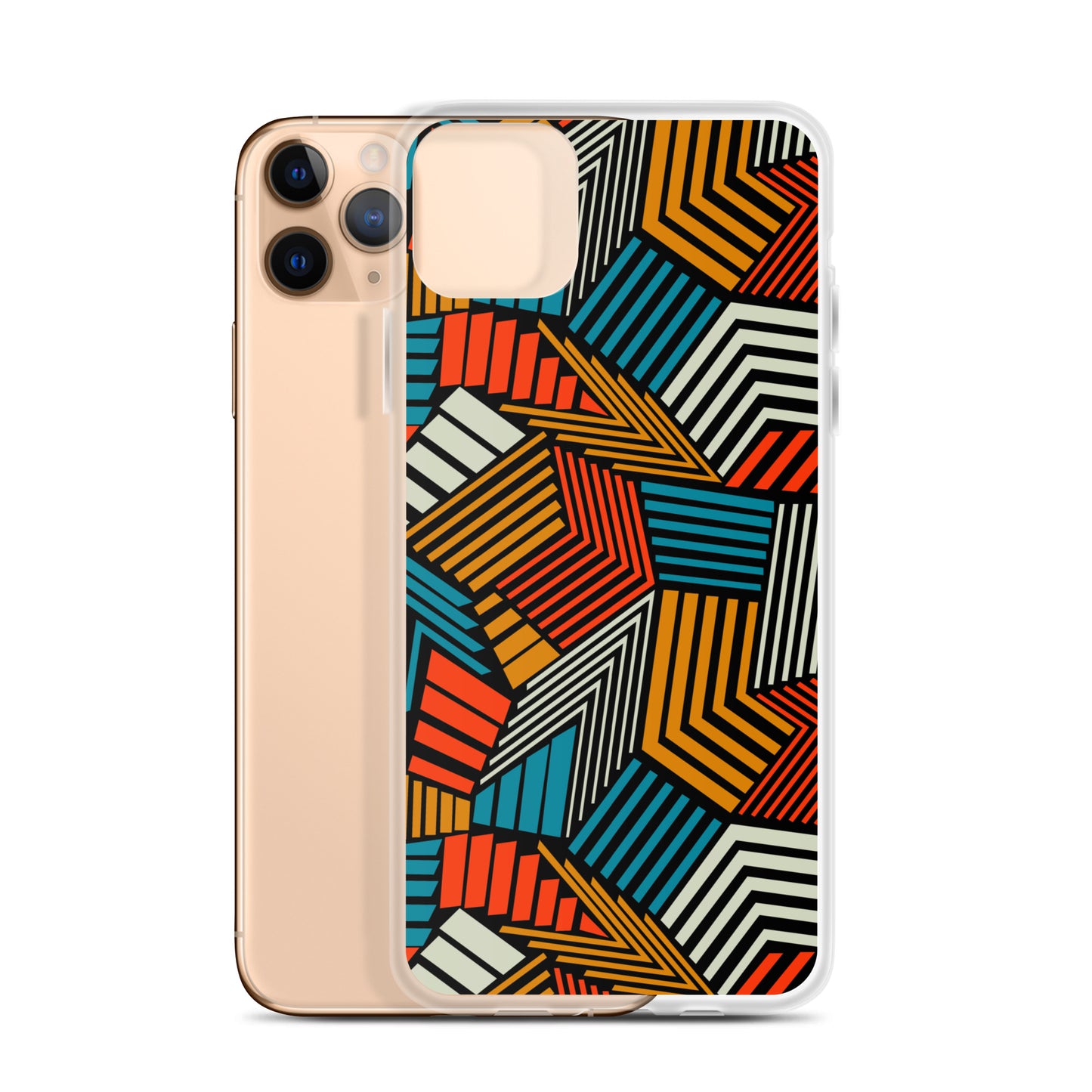 Seamless Abstract Pattern Depicting Colored Lines Clear Case for iPhone®