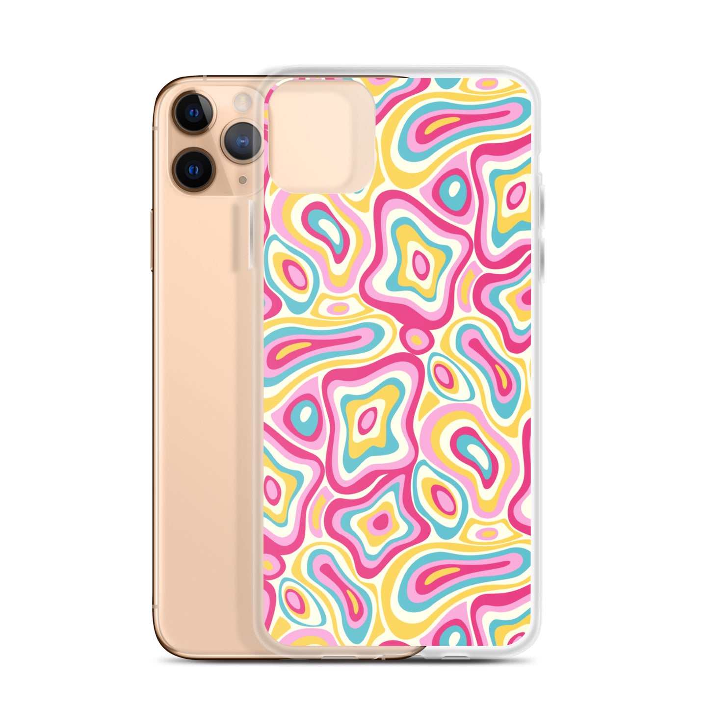 Colorful Groovy Psychedelic Pattern Clear Case for iPhone®