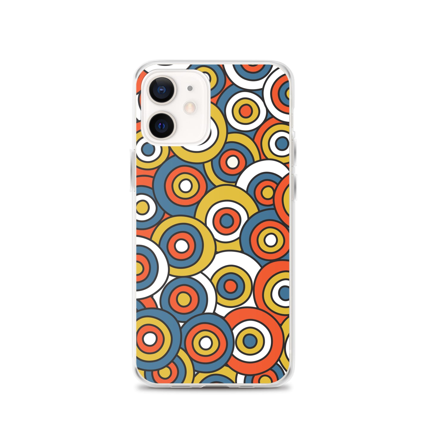 Retro Colored Circles Pattern Clear Case for iPhone®