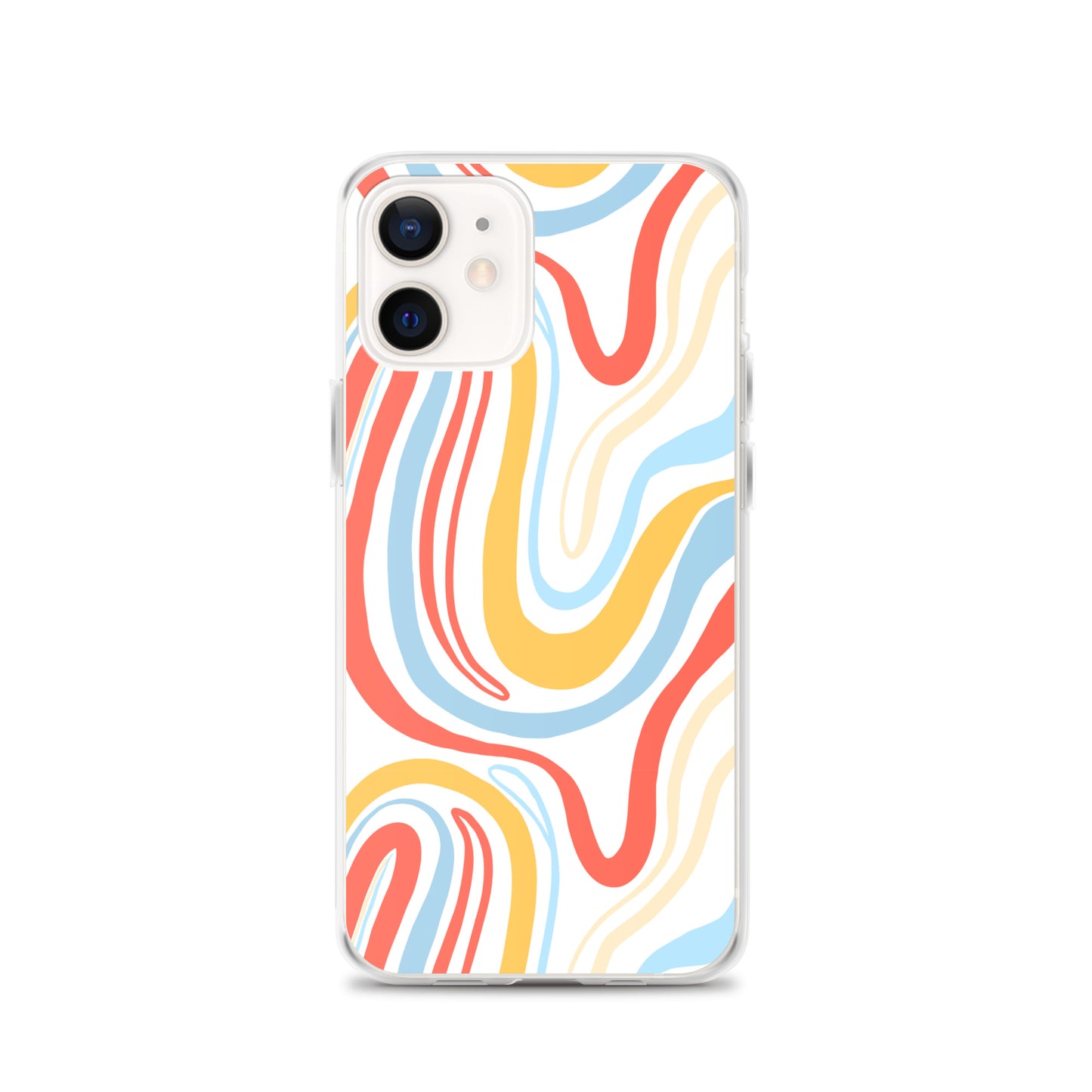 Colorful Wavy Pattern Clear Case for iPhone®